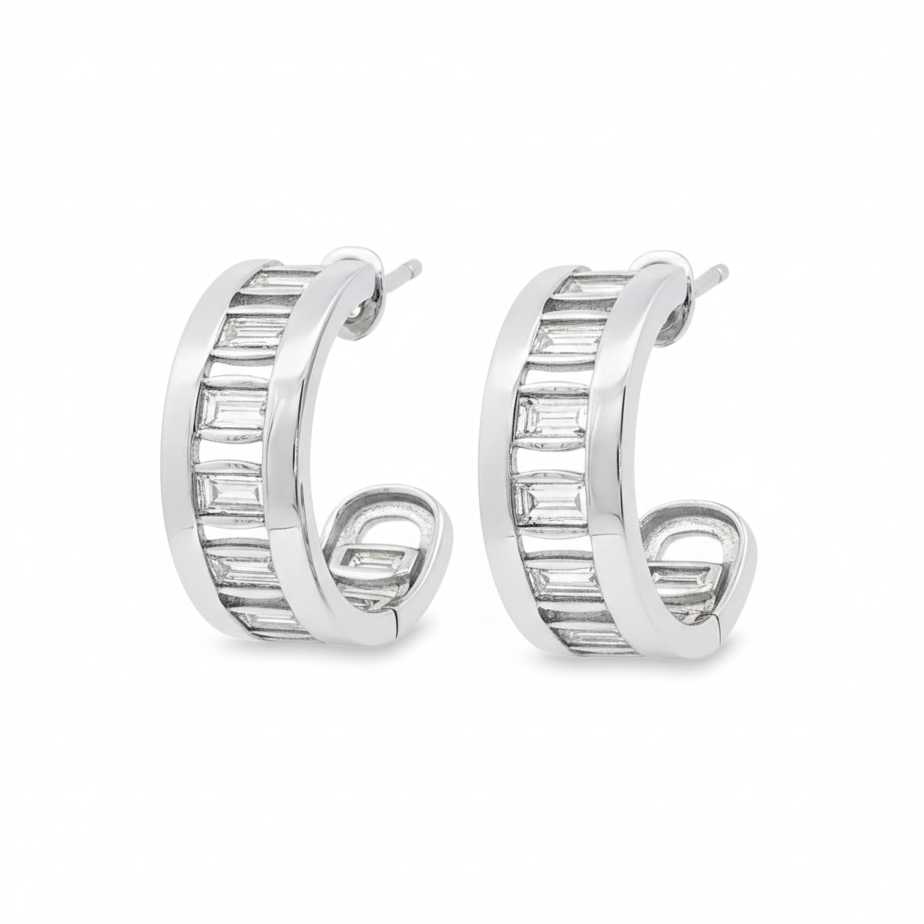 Curved Baguette Earrings