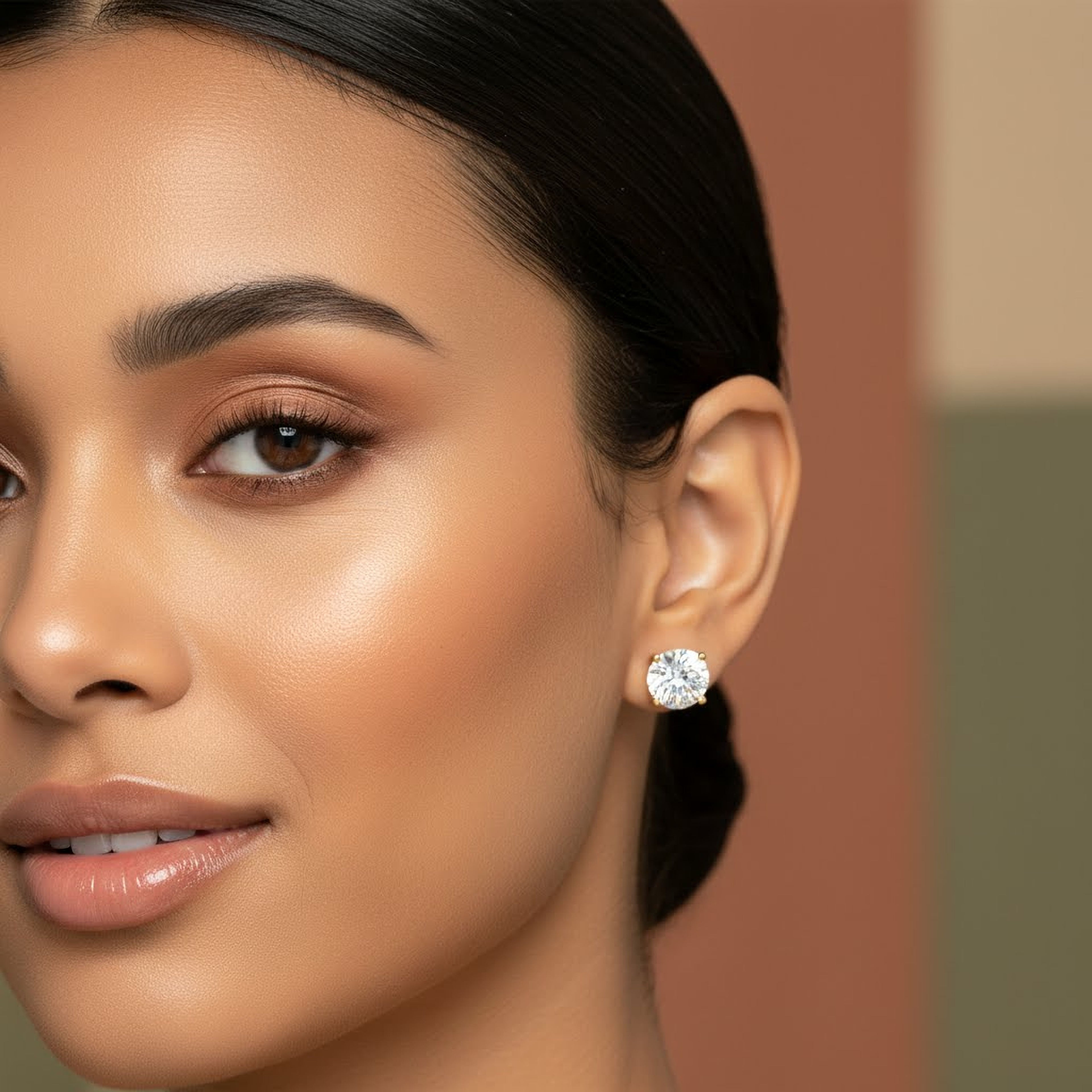 2.5ct Round Studs