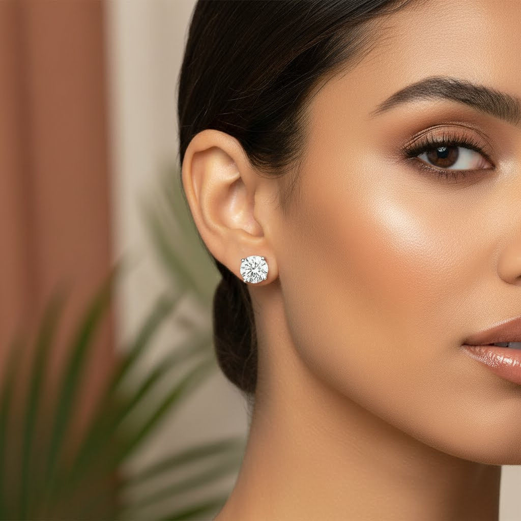 2ct Round Studs