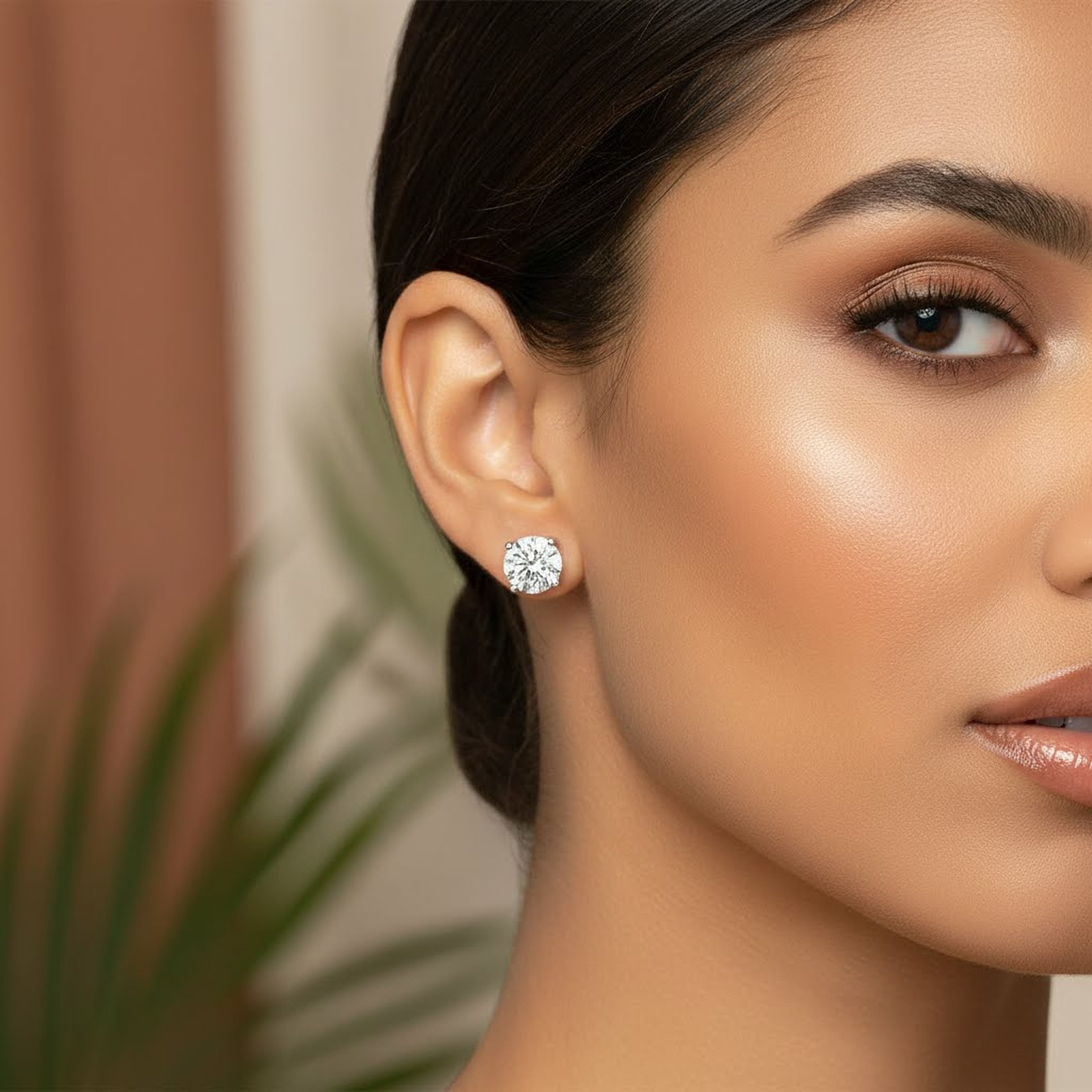 2ct Round Studs