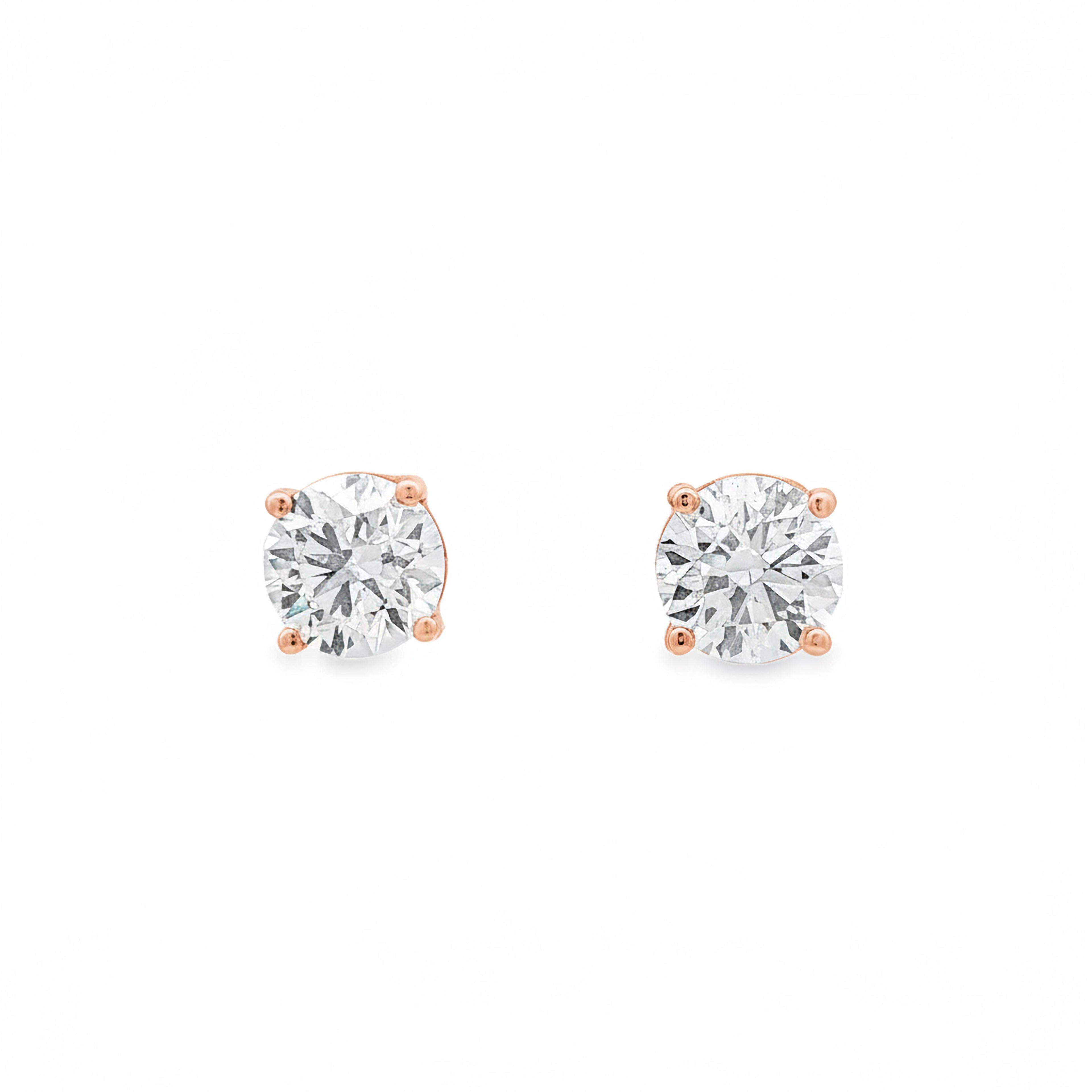 2ct Round Studs