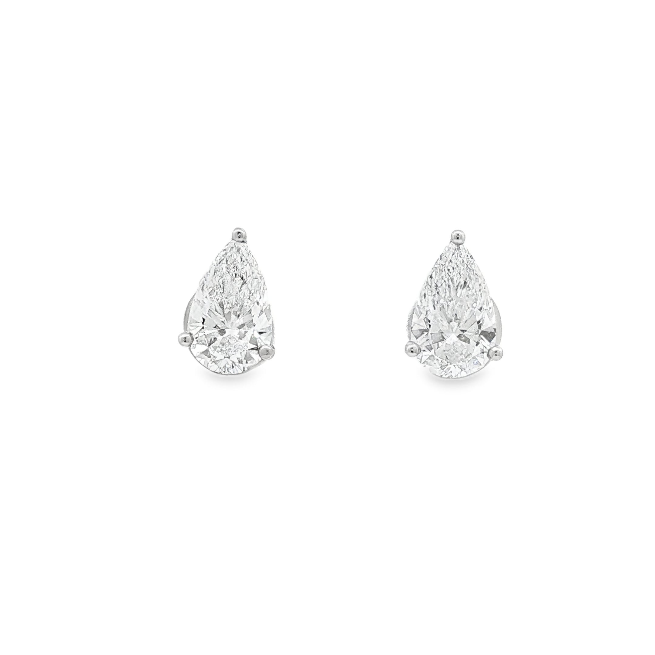 1.5ct Pear Studs