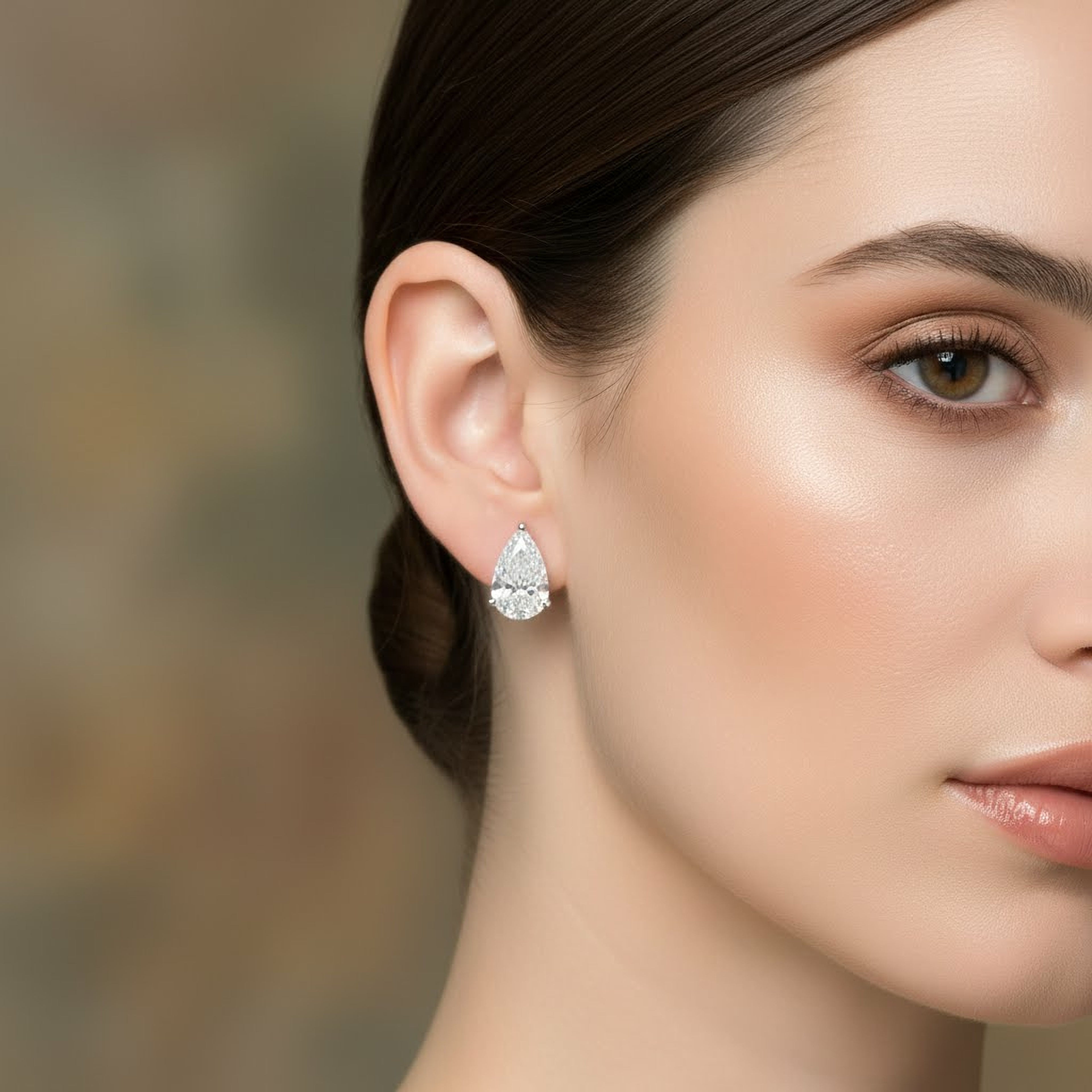 1.5ct Pear Studs