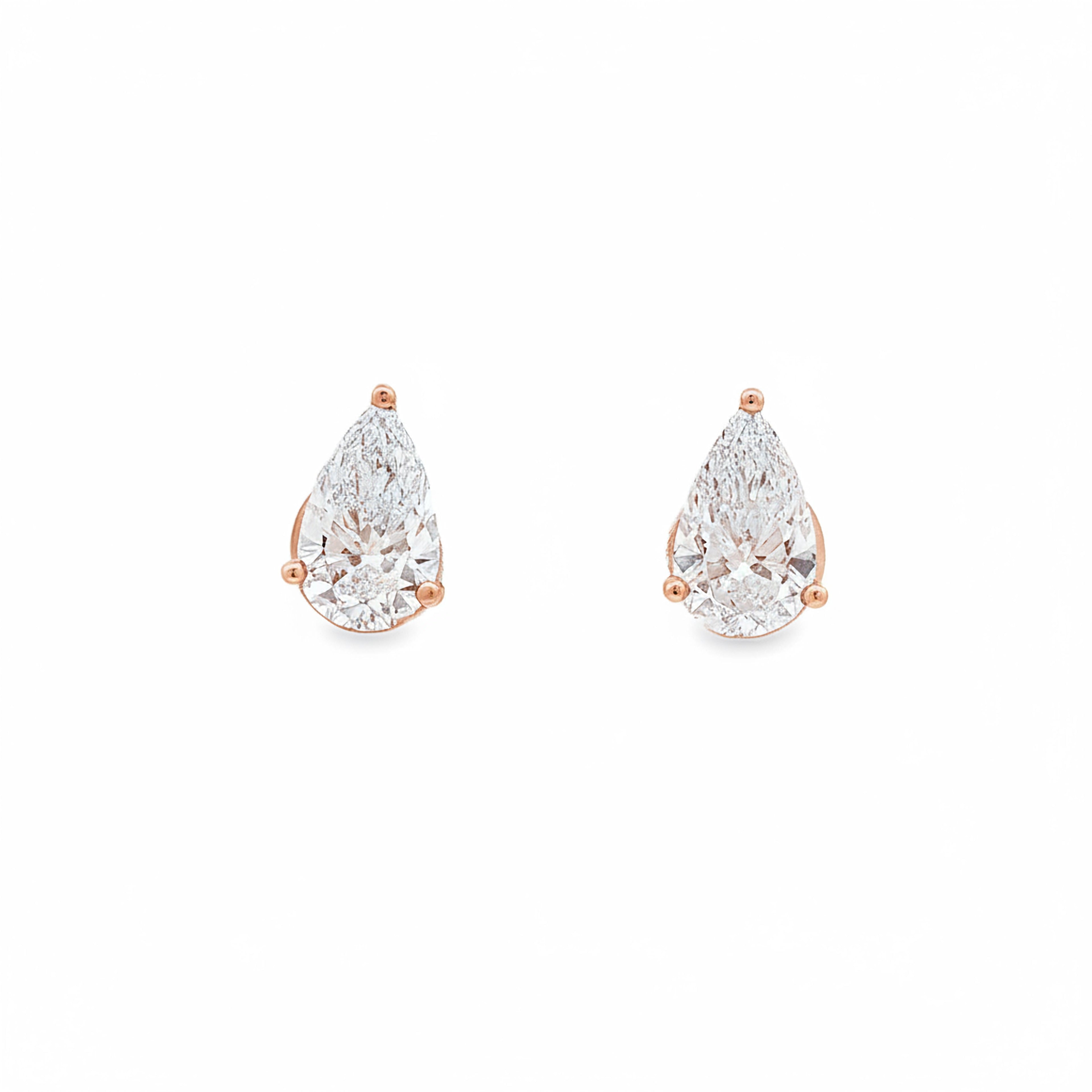 1.5ct Pear Studs