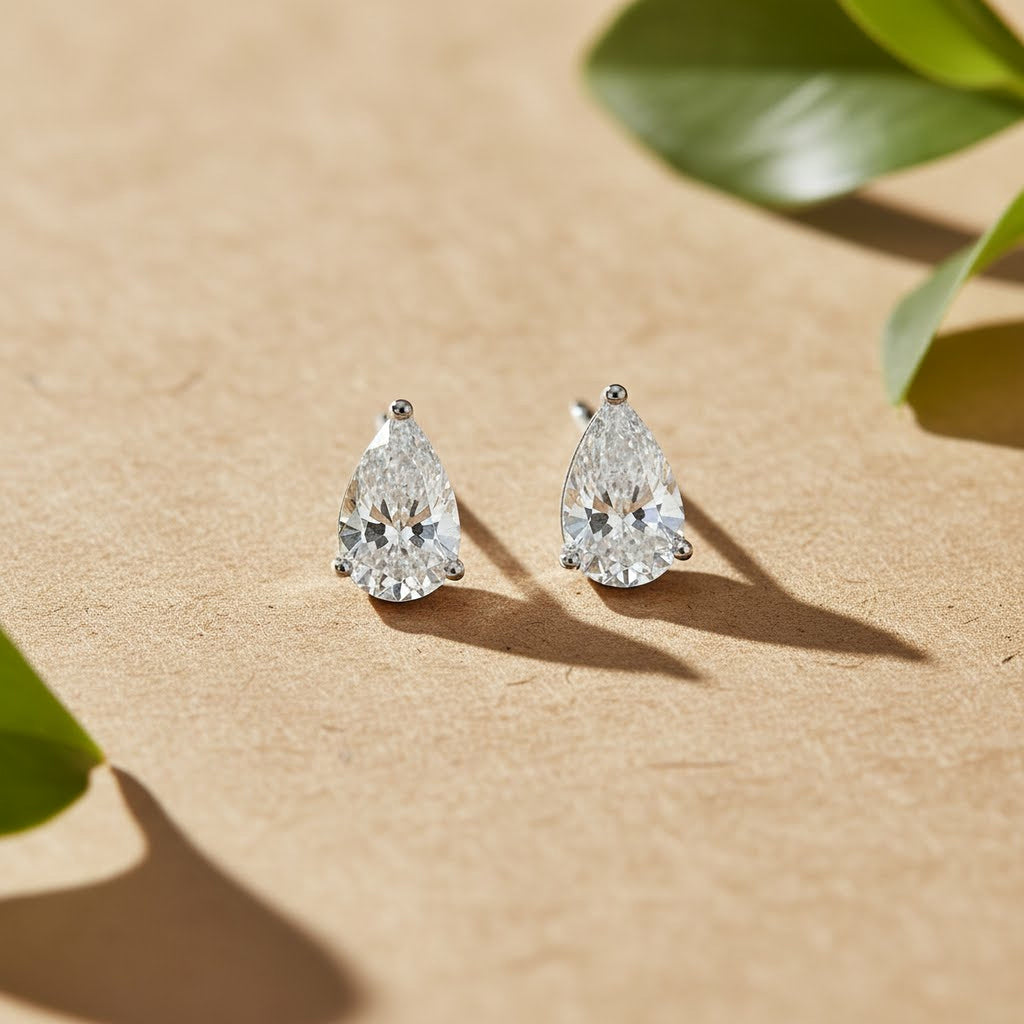 1.5ct Pear Studs