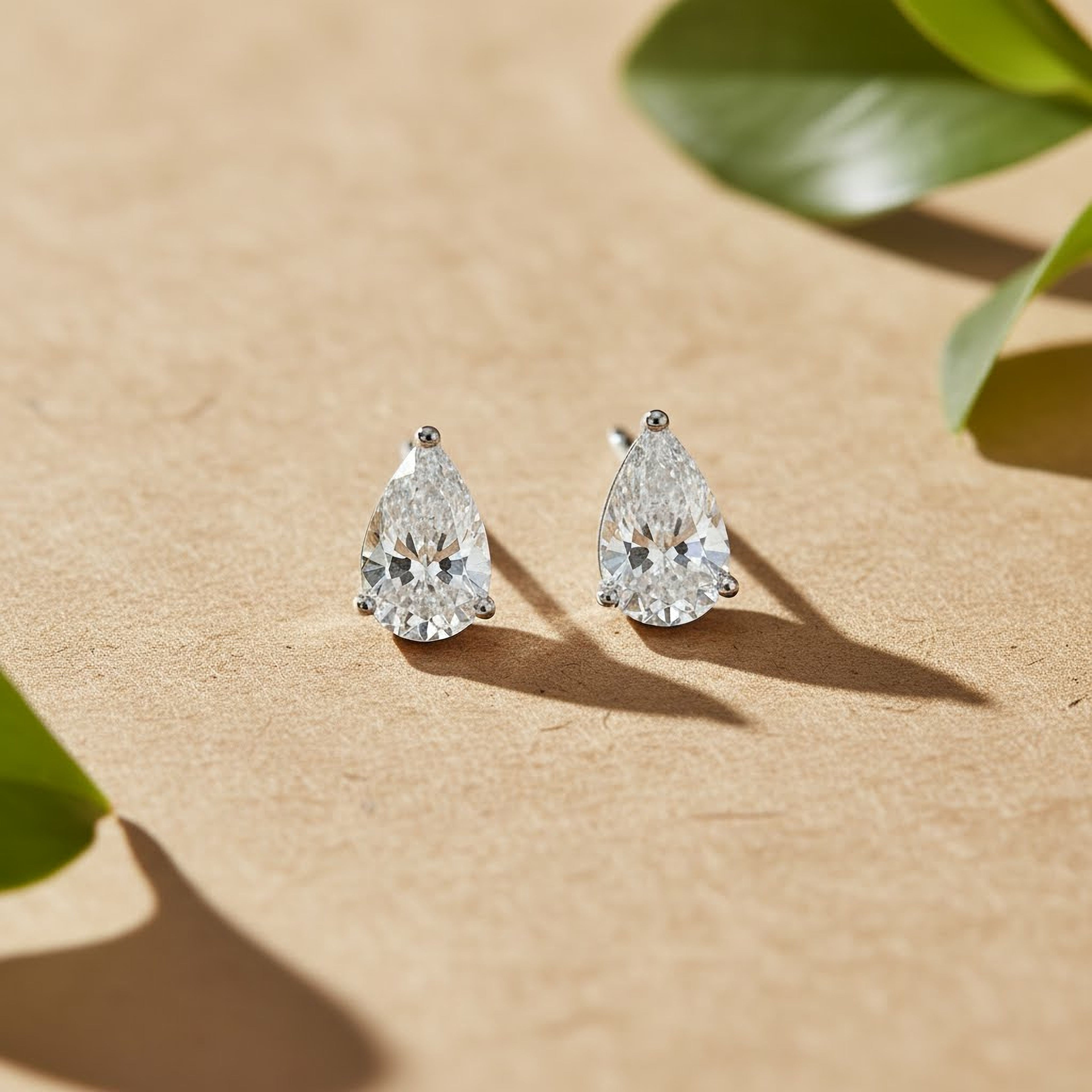 1.5ct Pear Studs