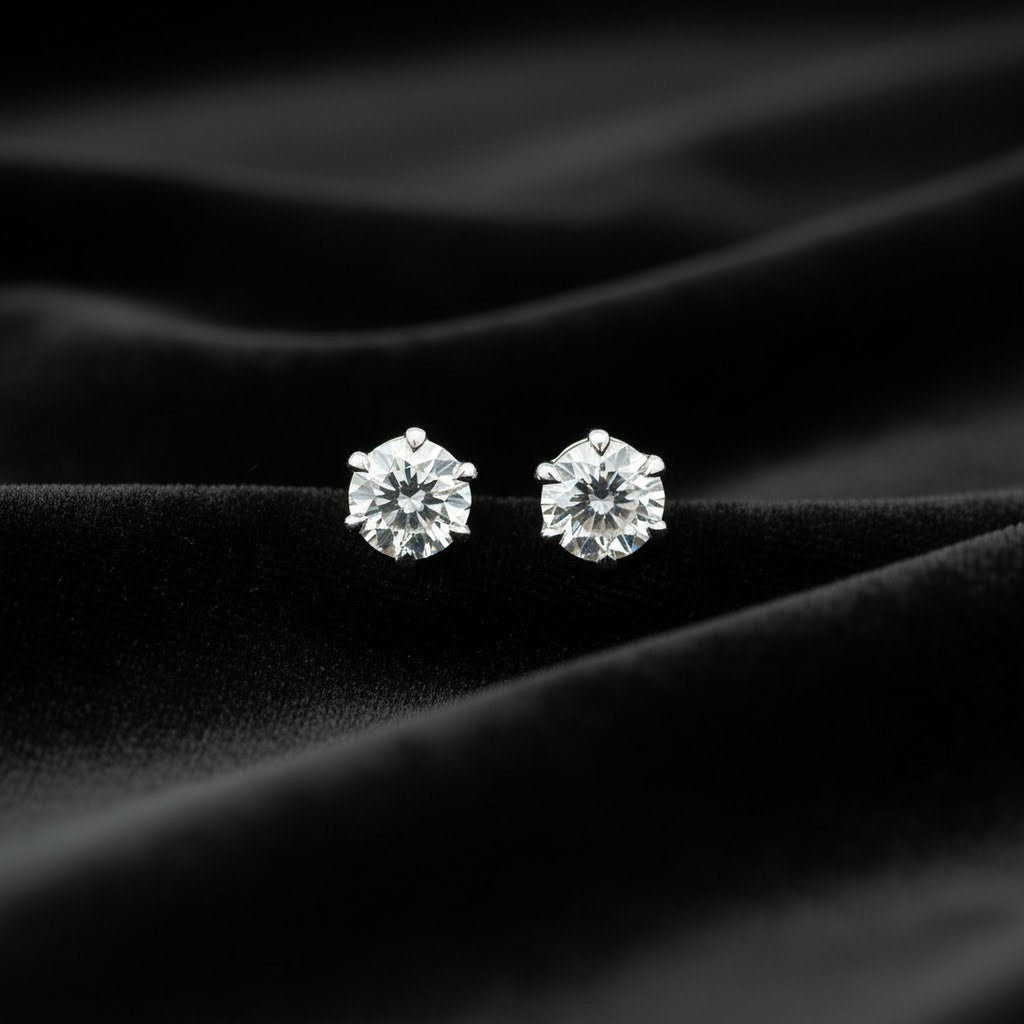 1ct Round Studs