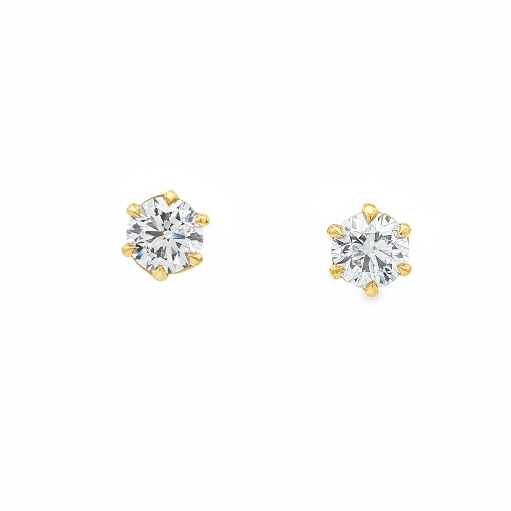 1ct Round Studs