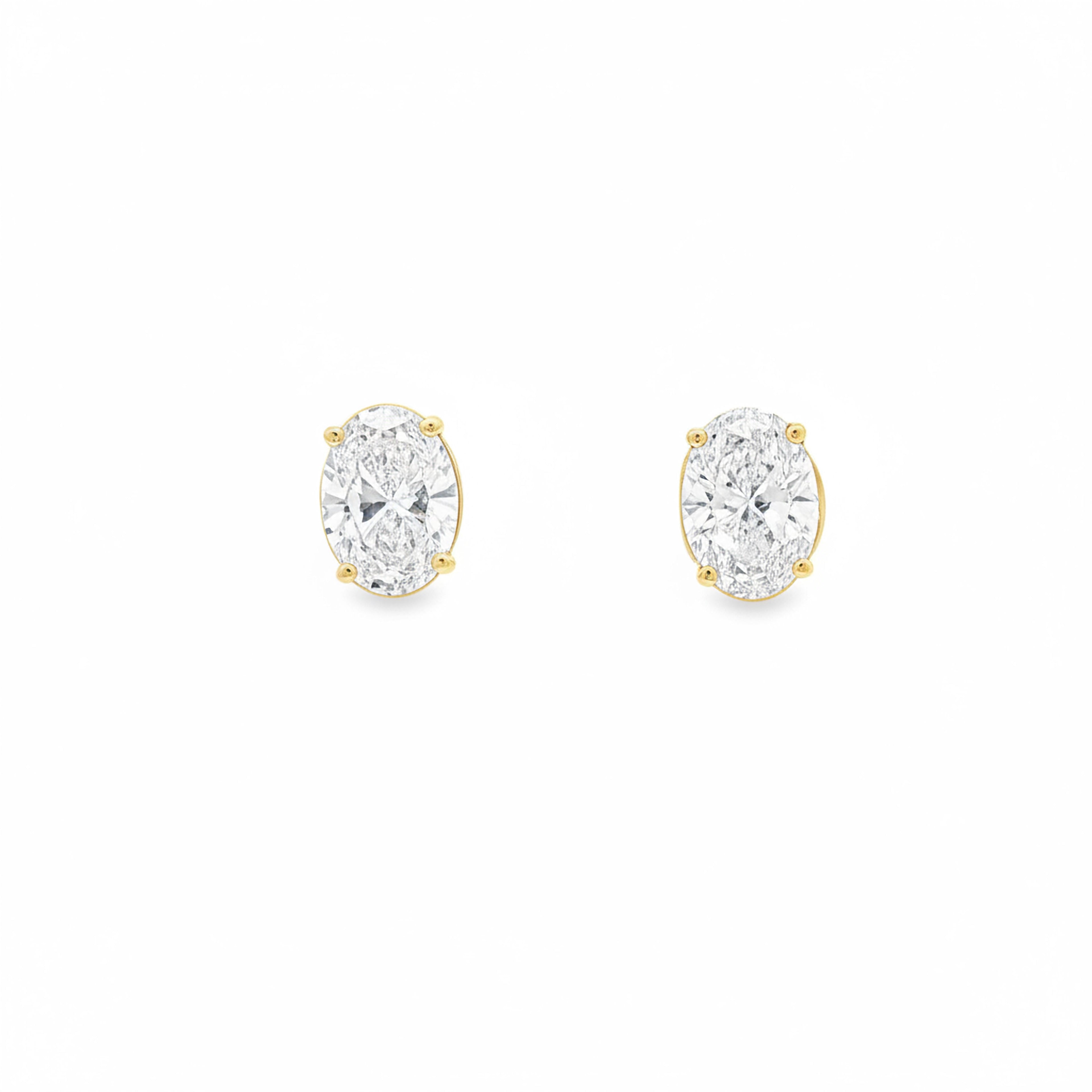 1ct Oval Studs