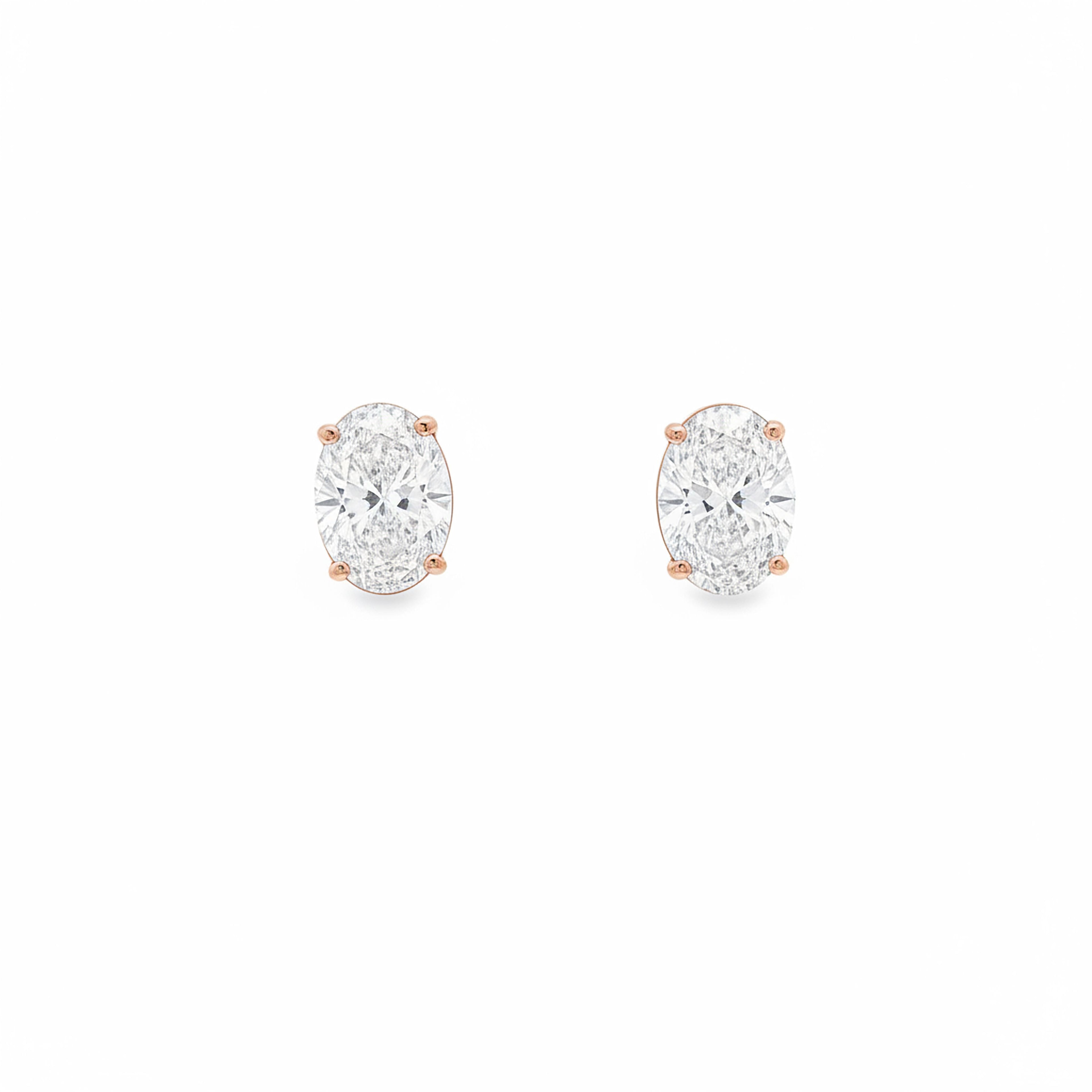 1ct Oval Studs