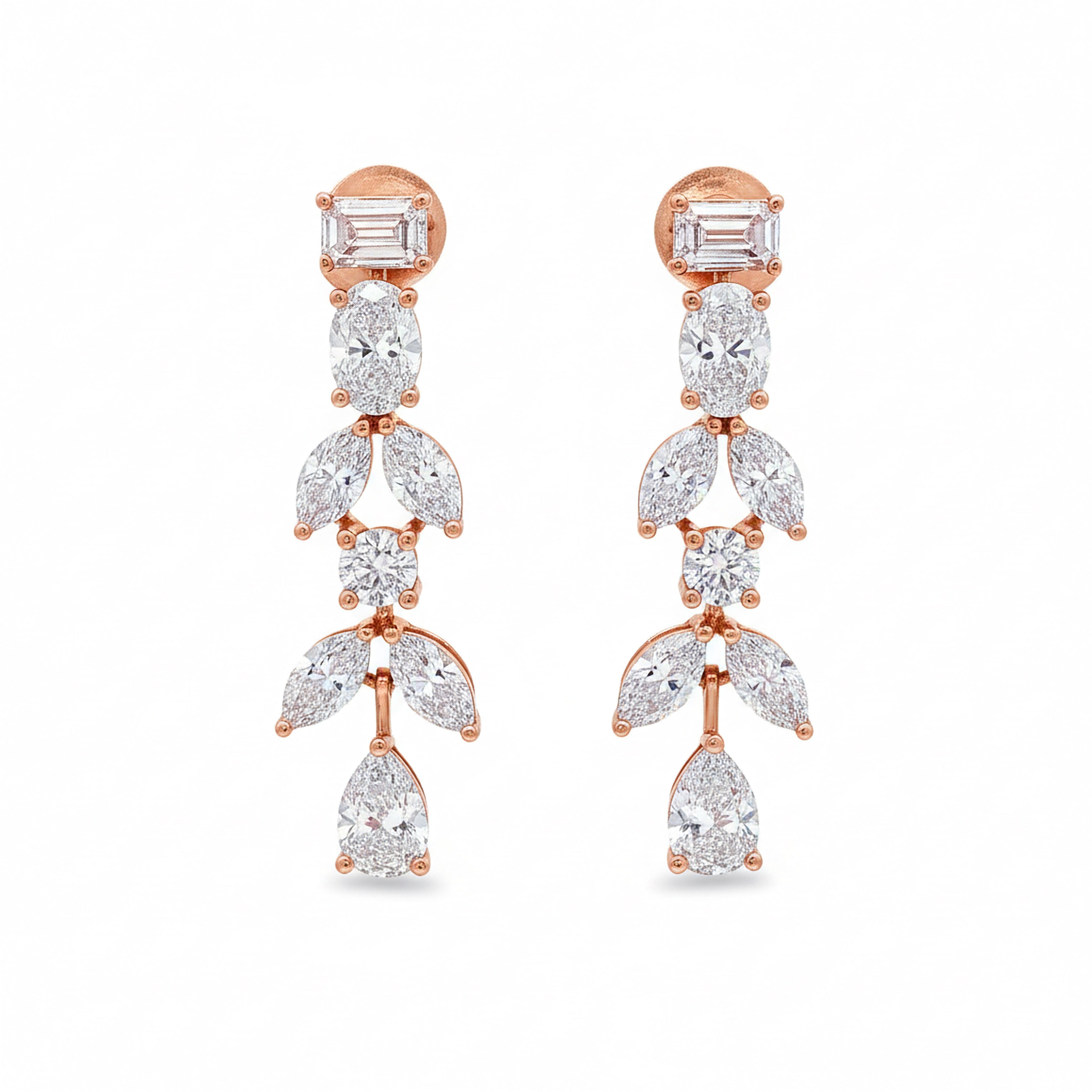 Flower x Emerald Earrings