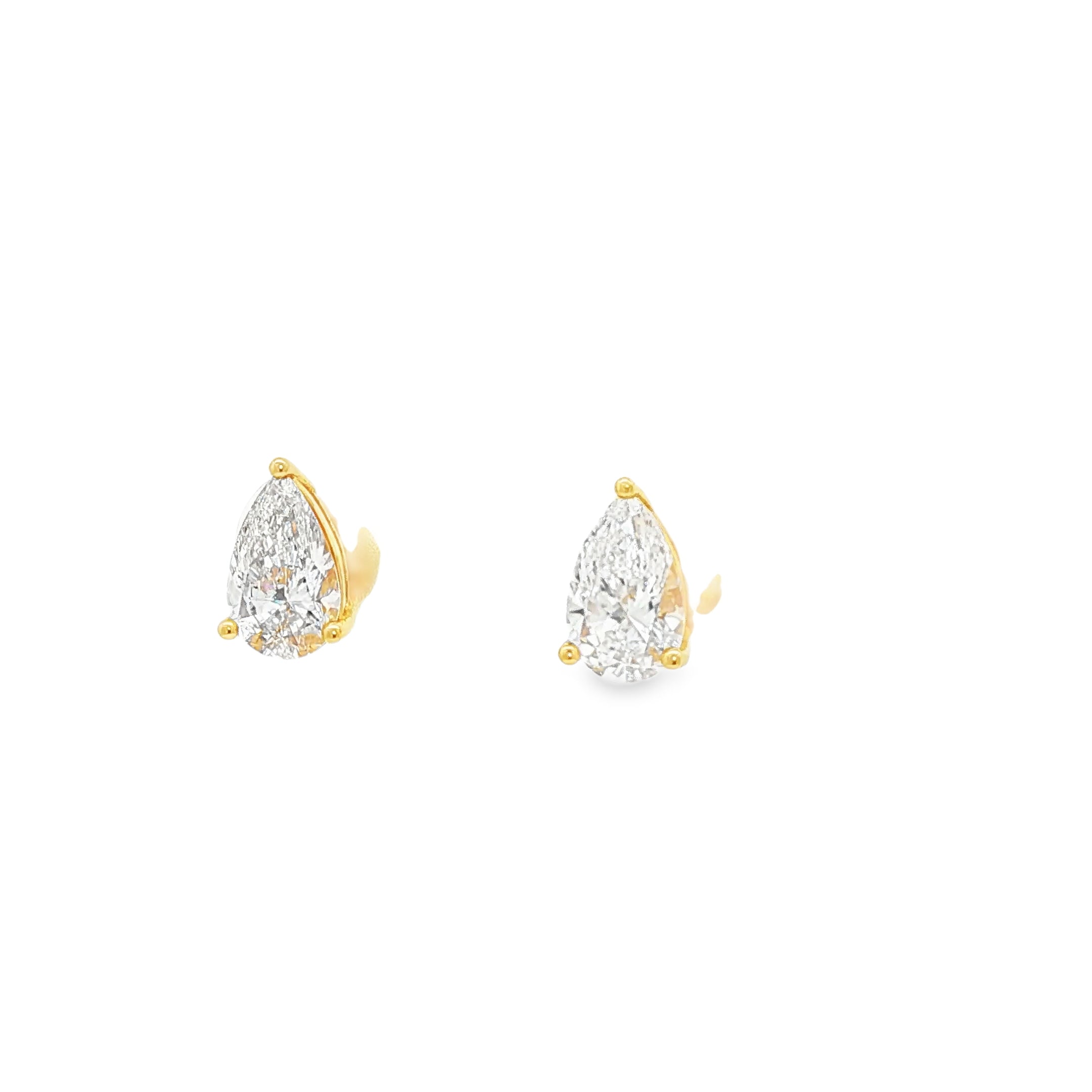 1ct Pear Studs