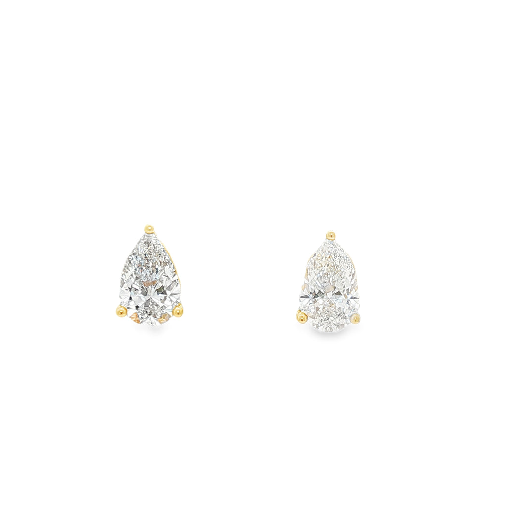 1ct Pear Studs