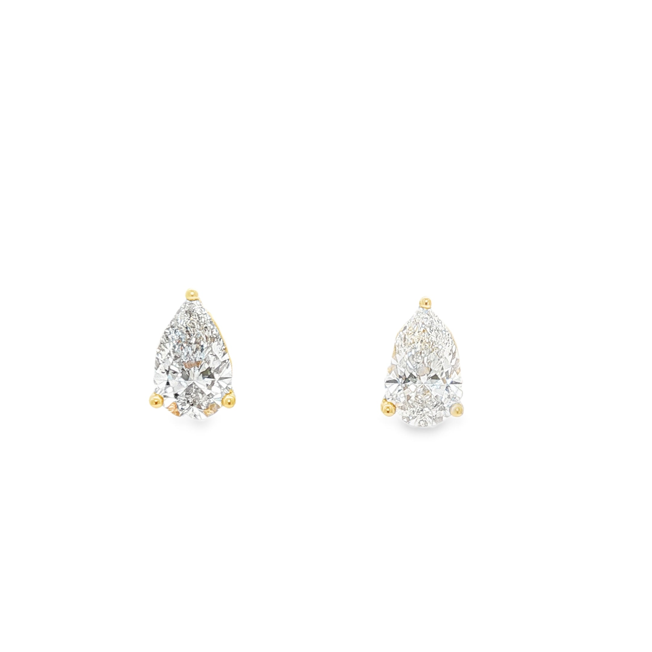 1ct Pear Studs