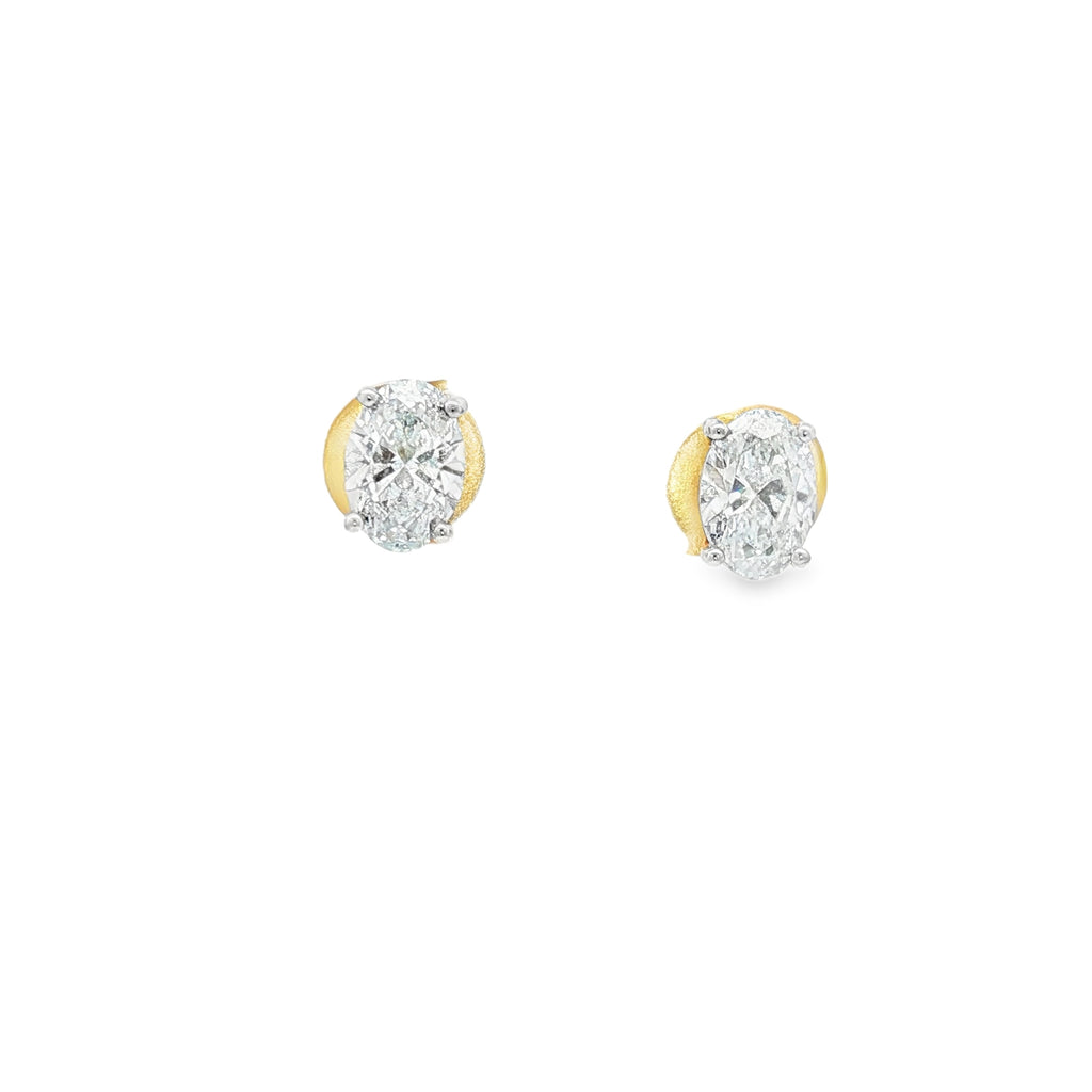 1ct Oval Studs