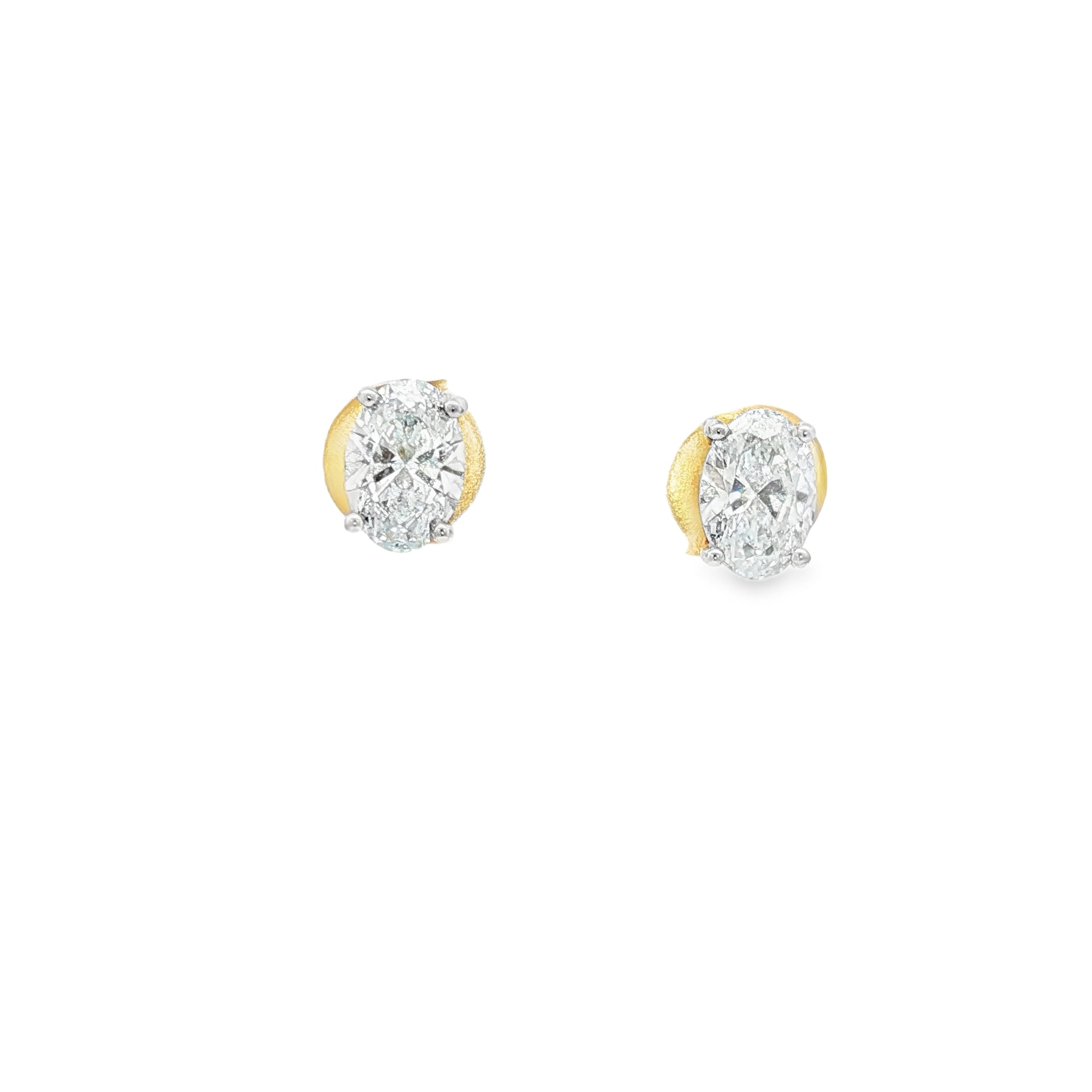 1ct Oval Studs