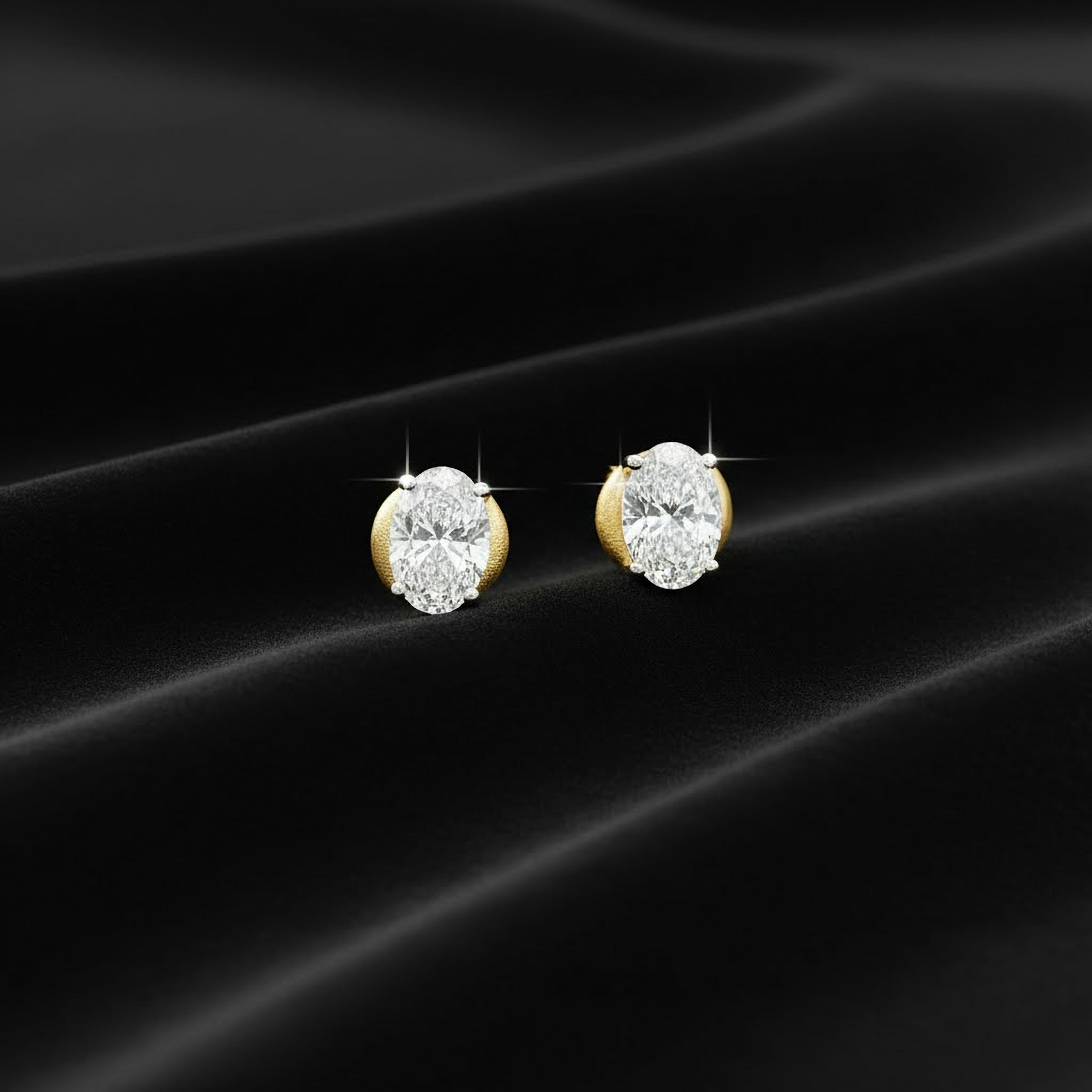 1ct Oval Studs