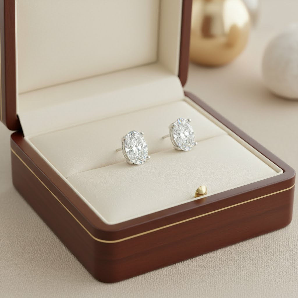1ct Oval Studs