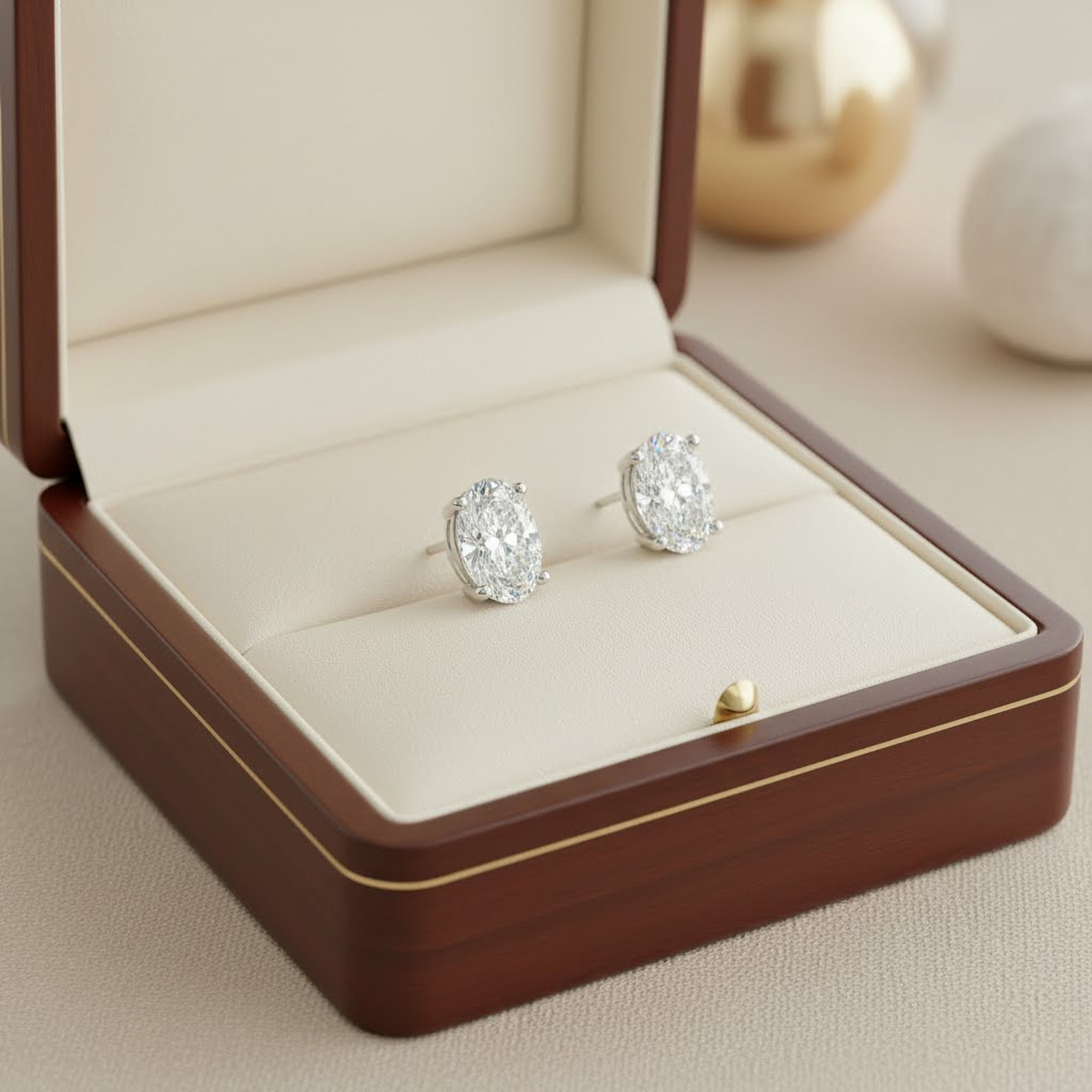 1ct Oval Studs