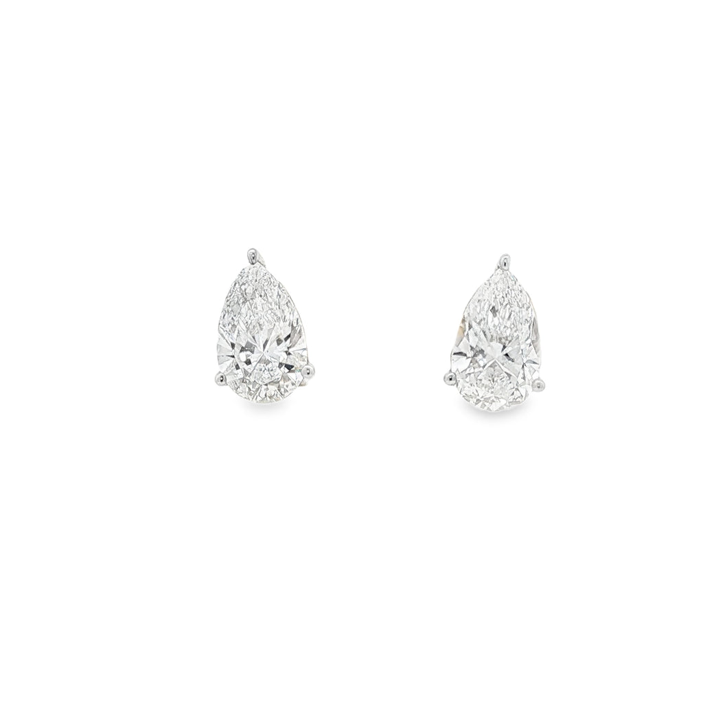 2ct Pear Studs