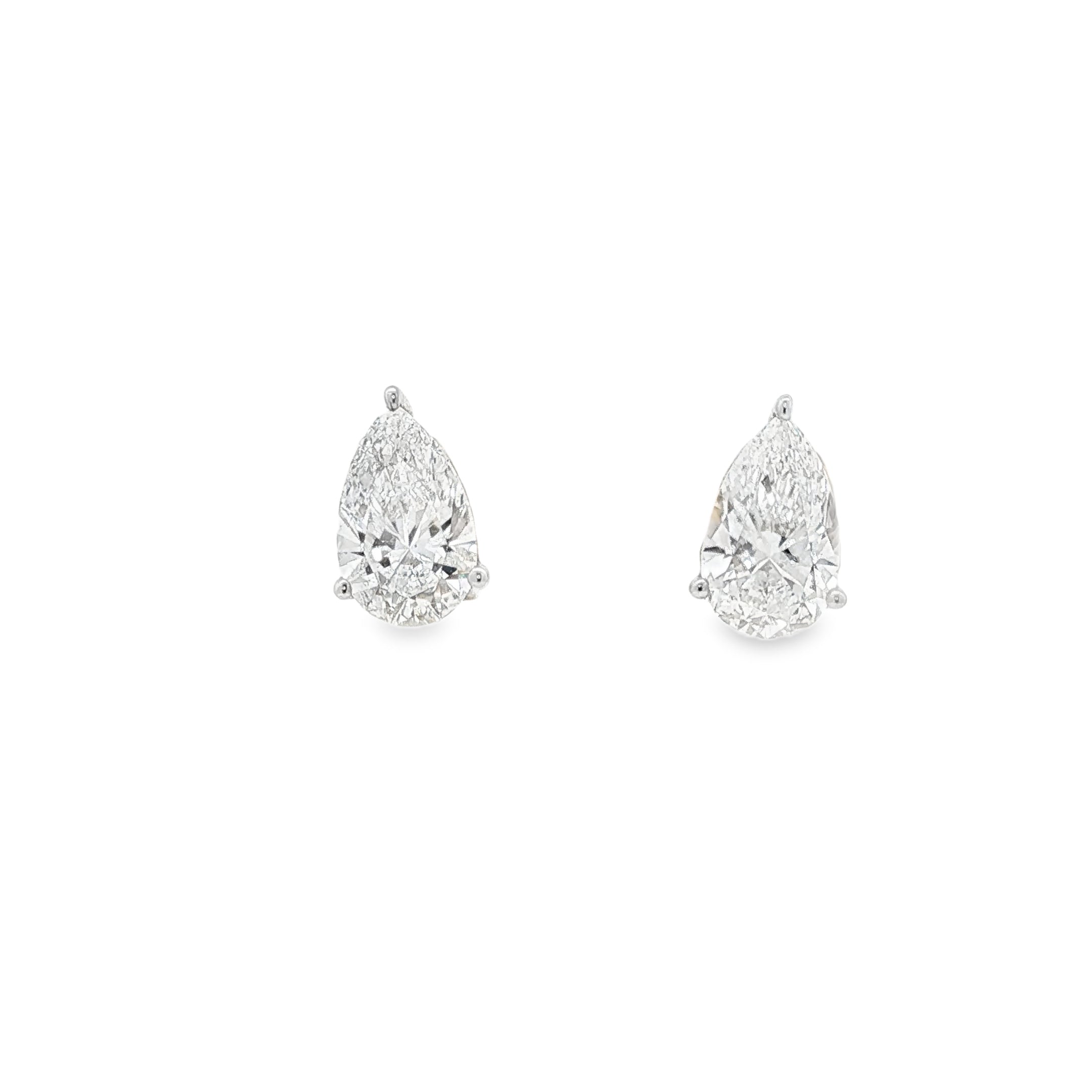 2ct Pear Studs