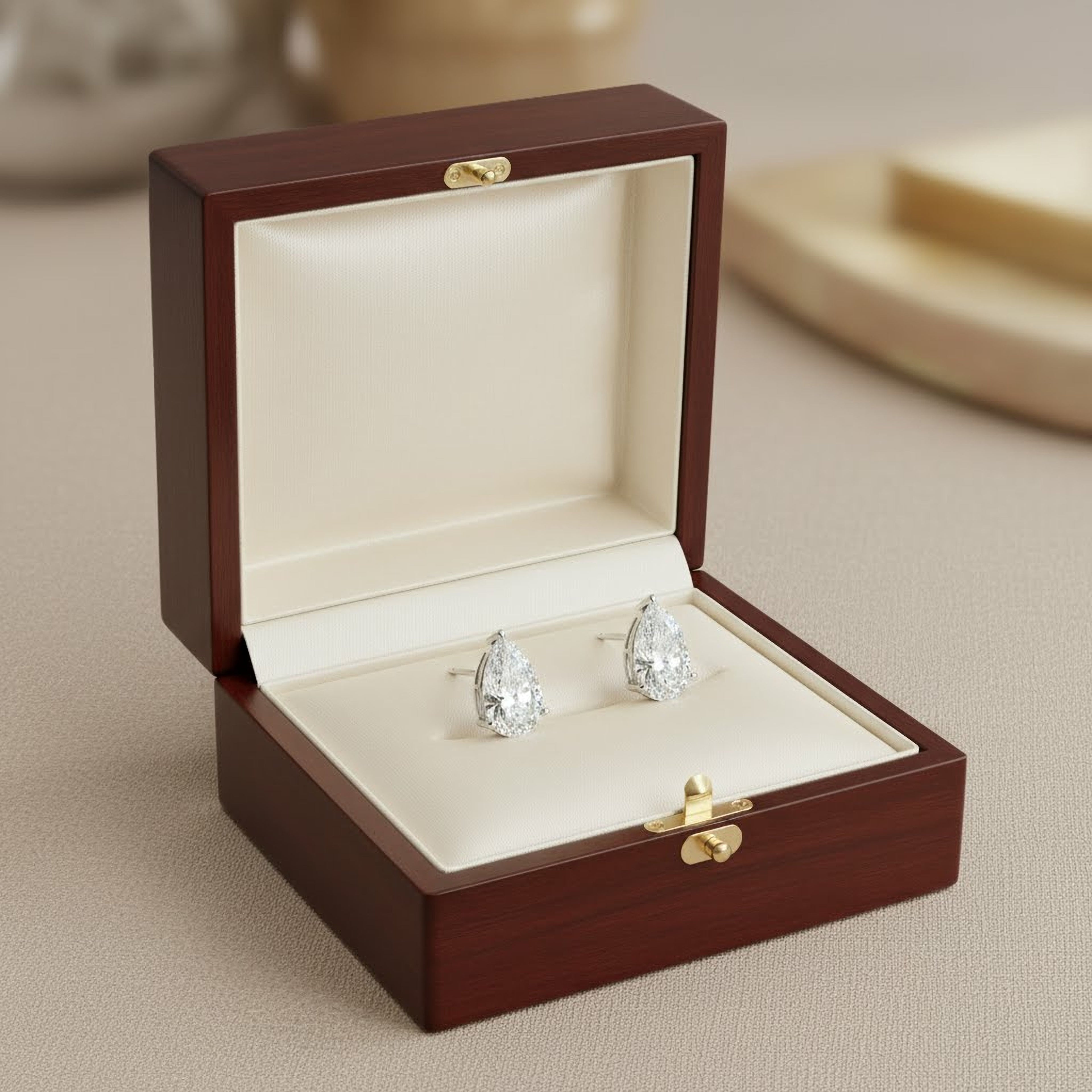2ct Pear Studs