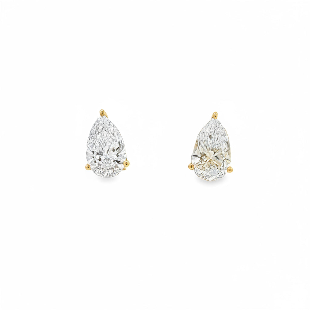2ct Pear Studs