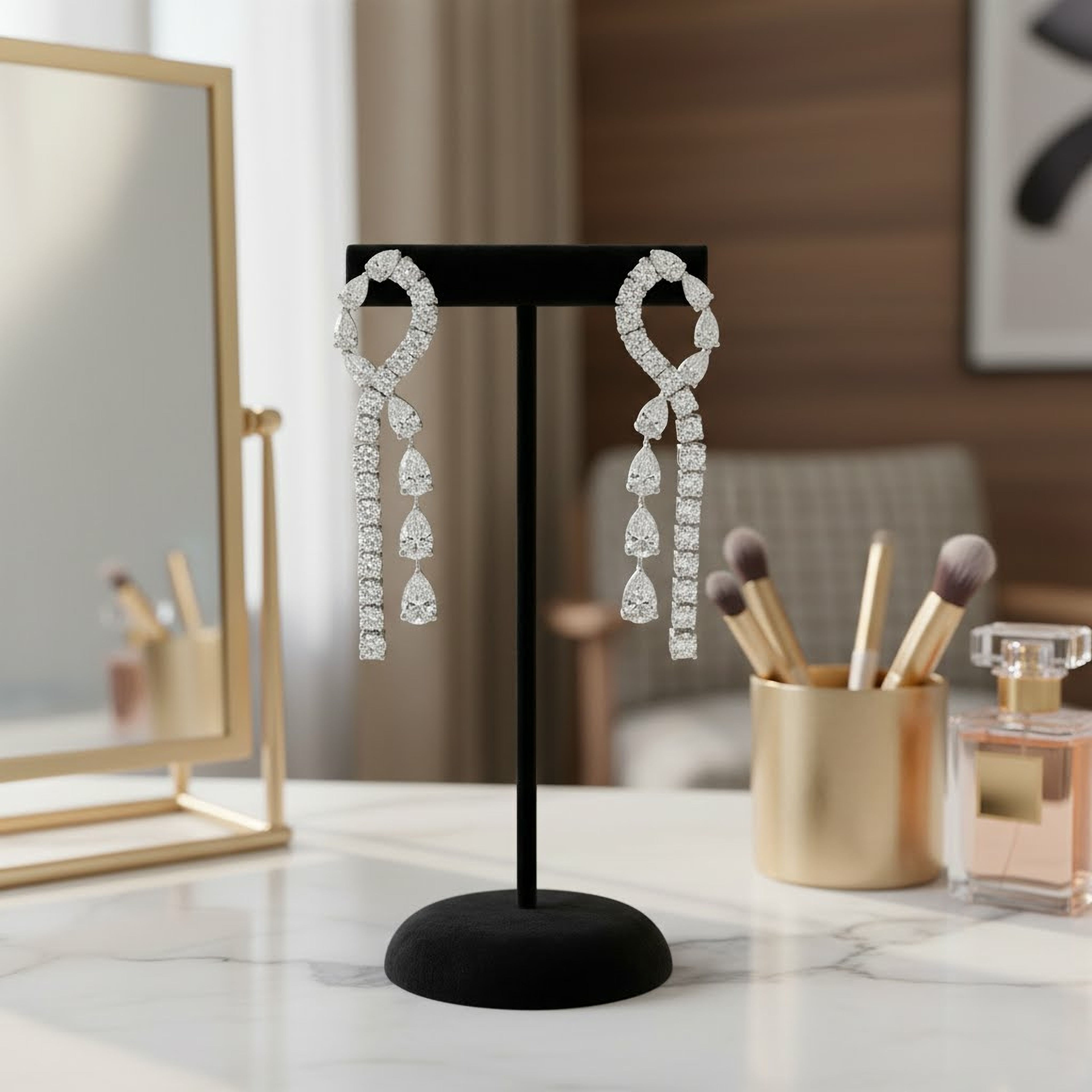 One Side Hanging  Pear Earrings