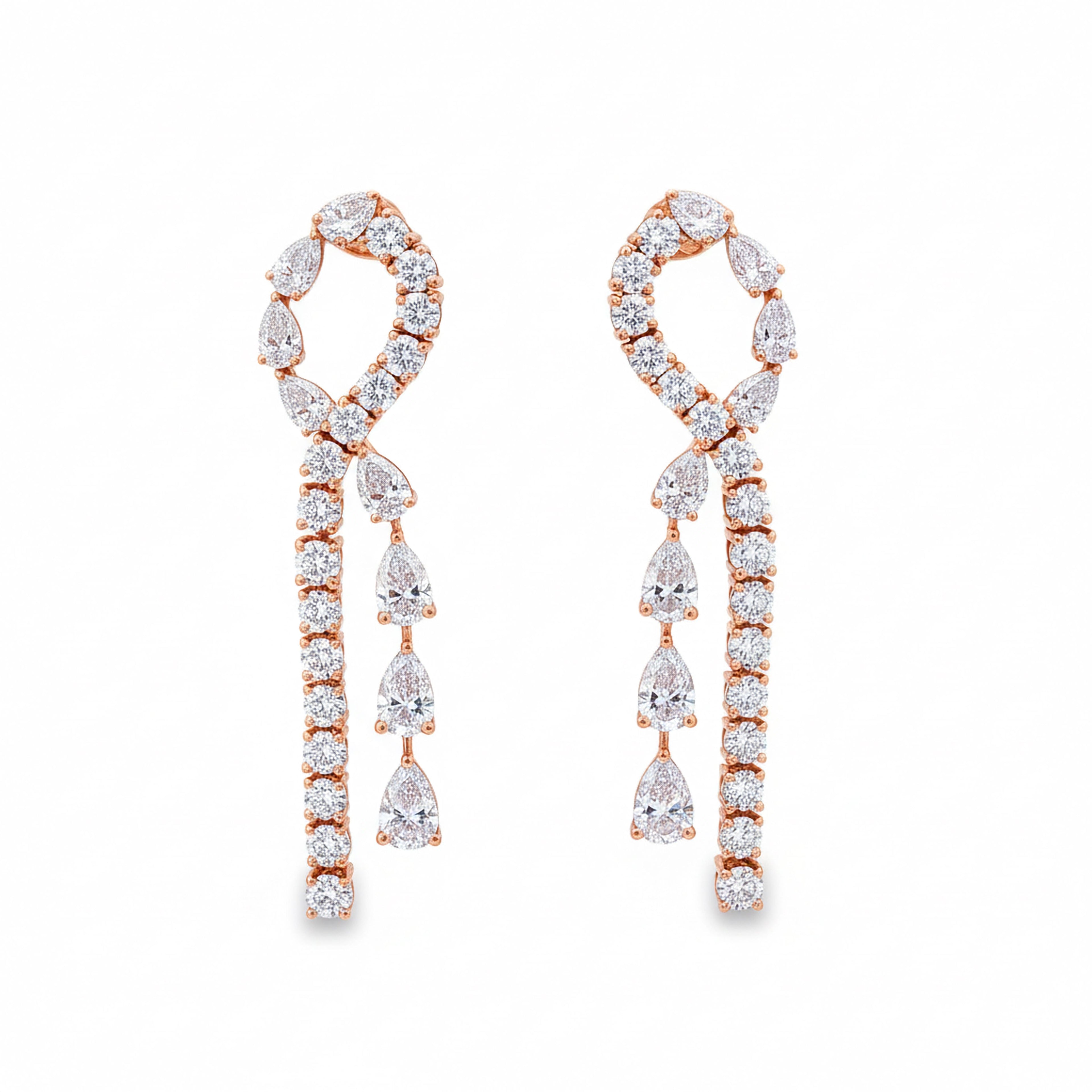 One Side Hanging  Pear Earrings