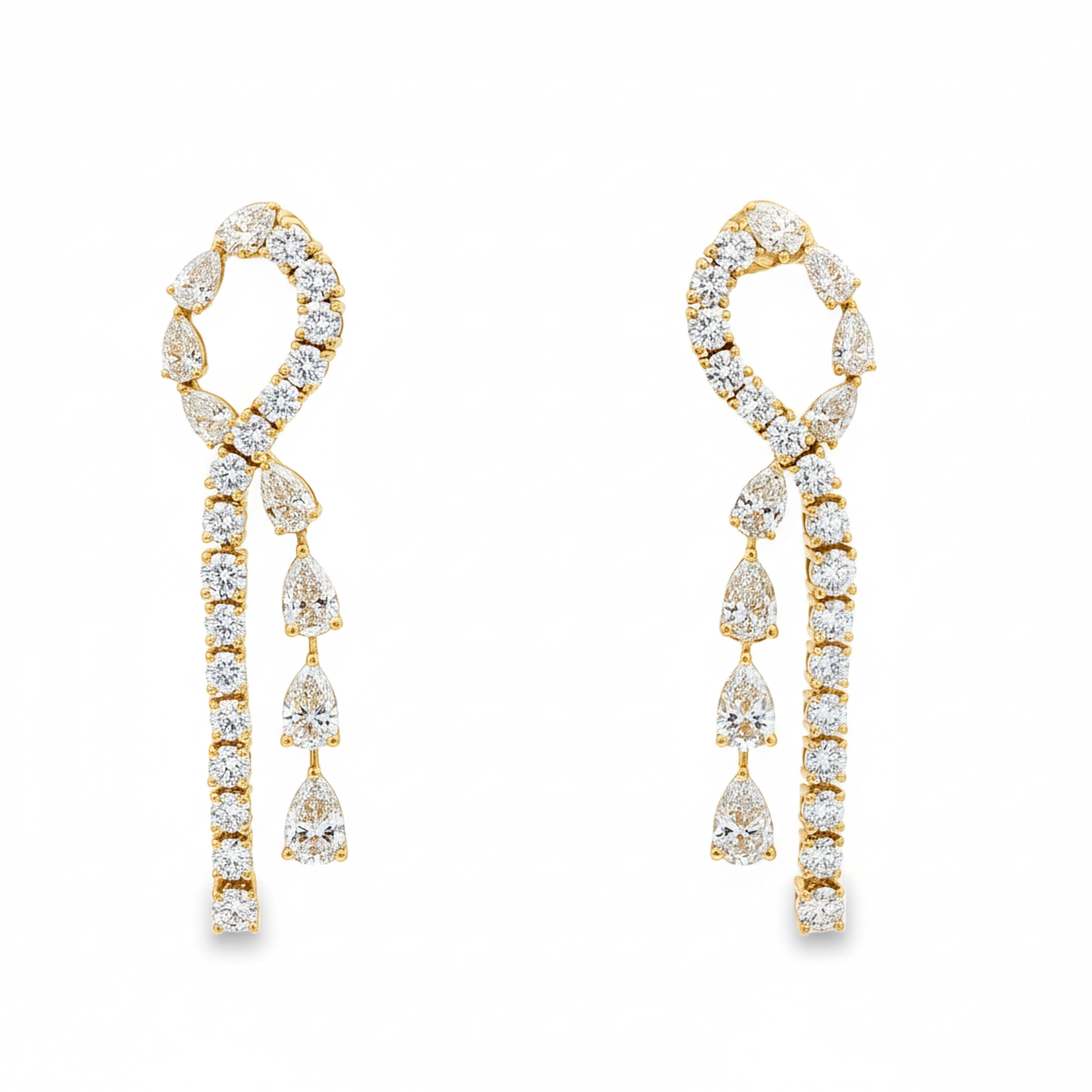One Side Hanging  Pear Earrings