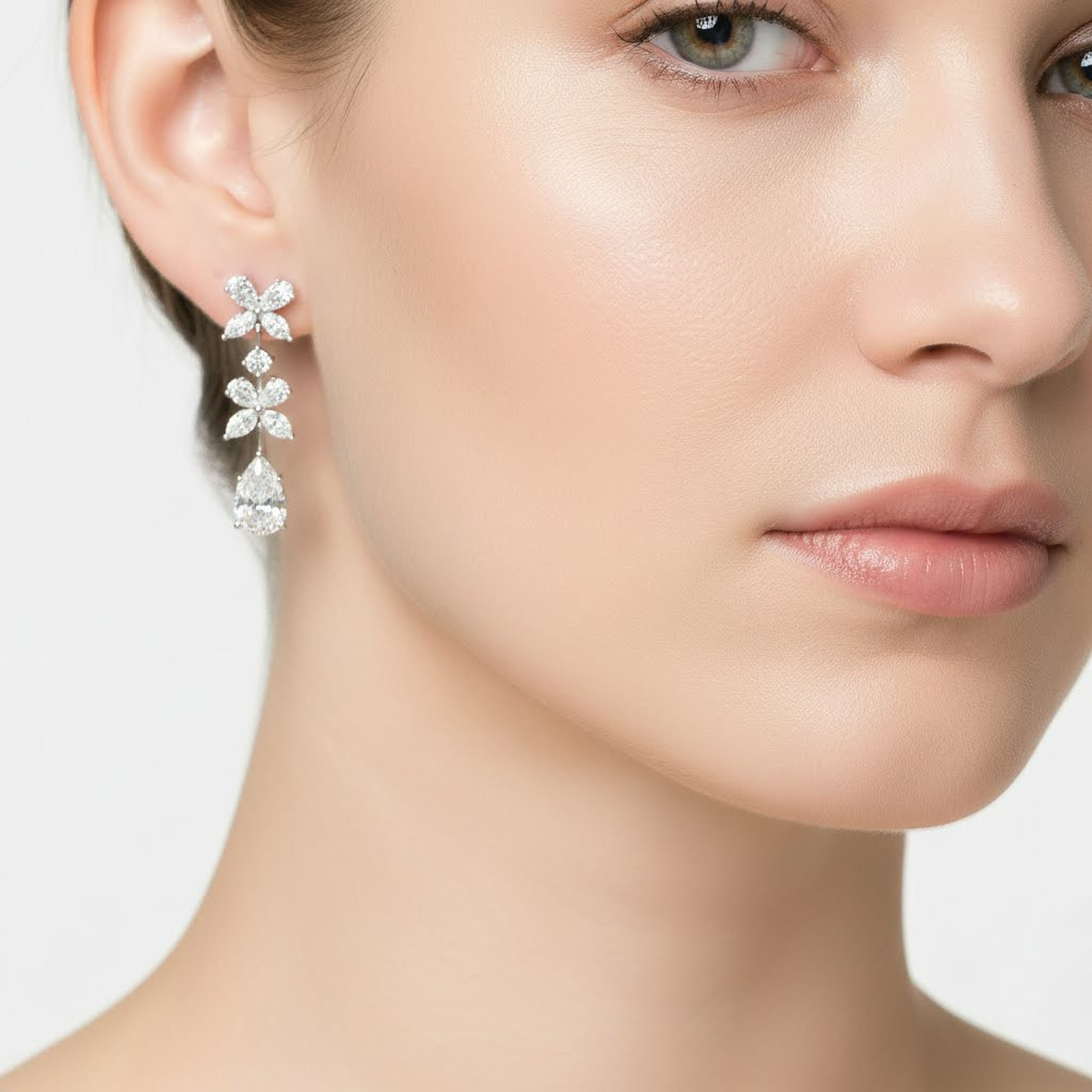 Flower x Pear Earrings
