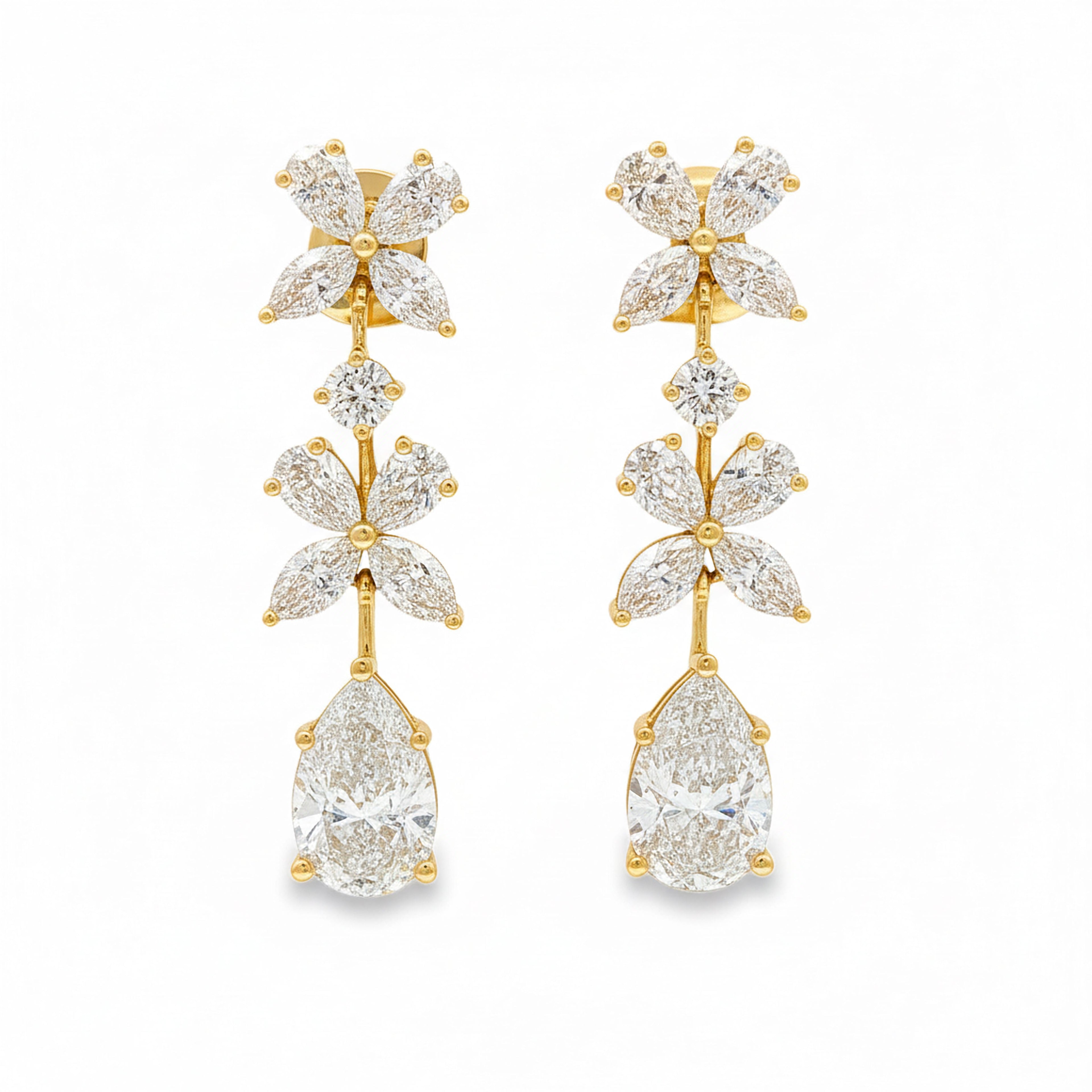 Flower x Pear Earrings