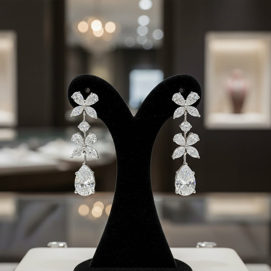 Flower x Pear Earrings