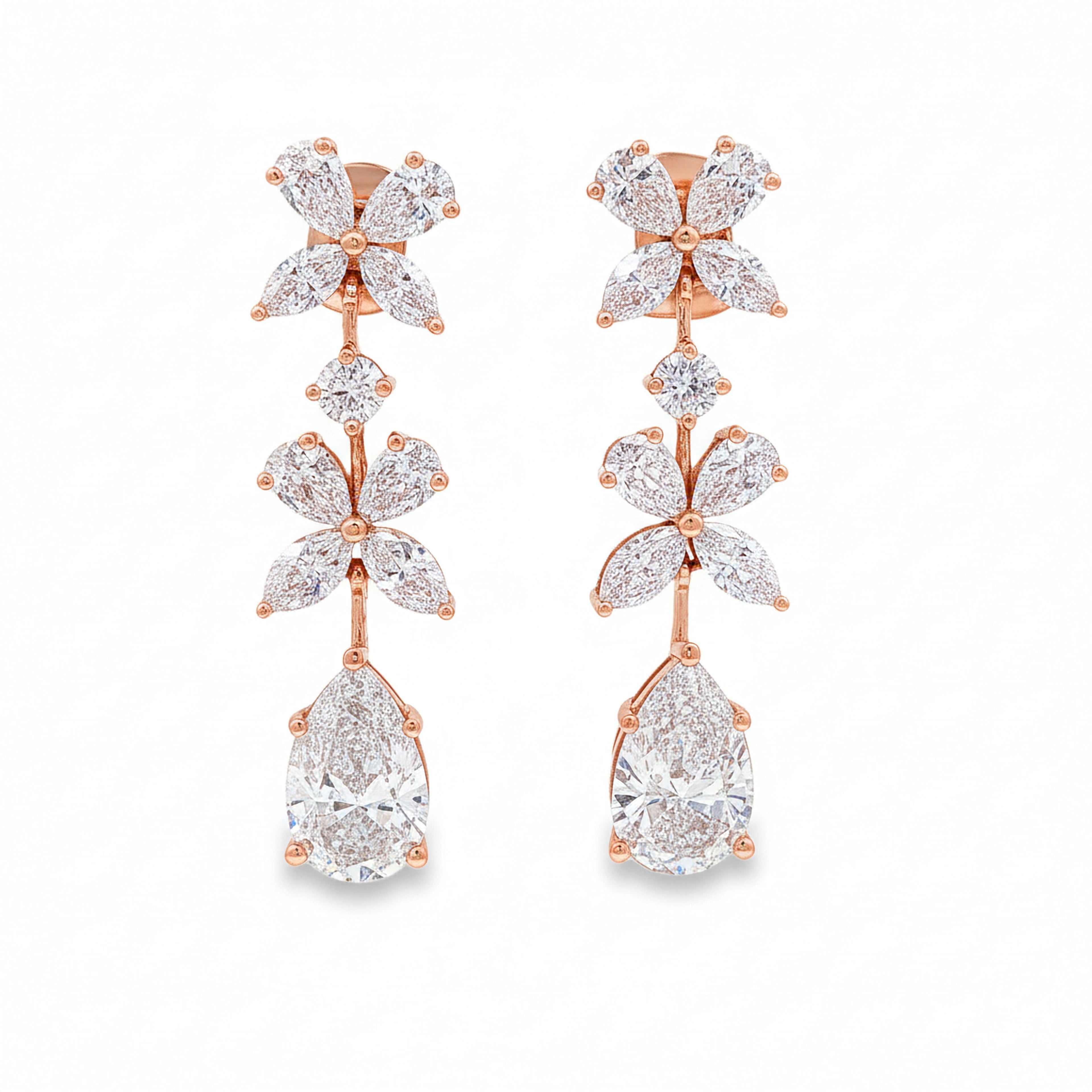 Flower x Pear Earrings