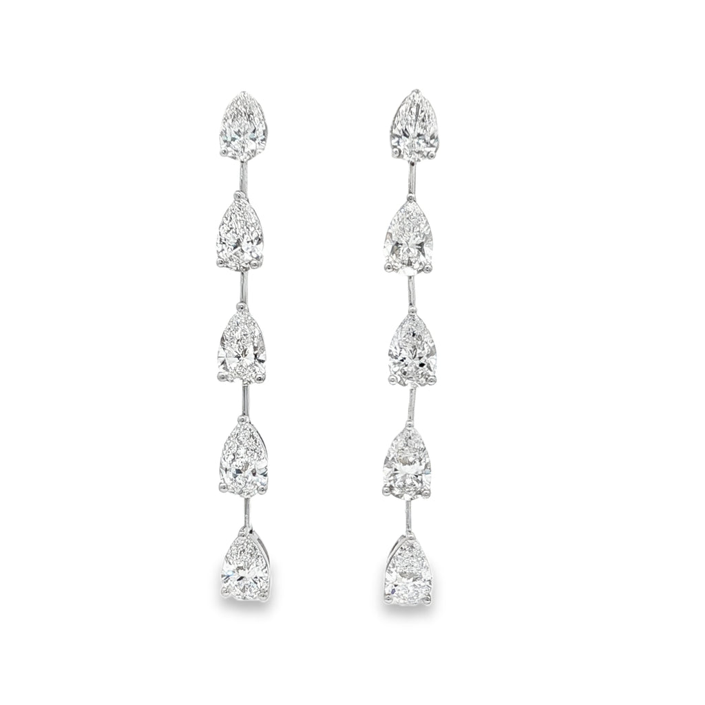 Pear Line Drop Earrings