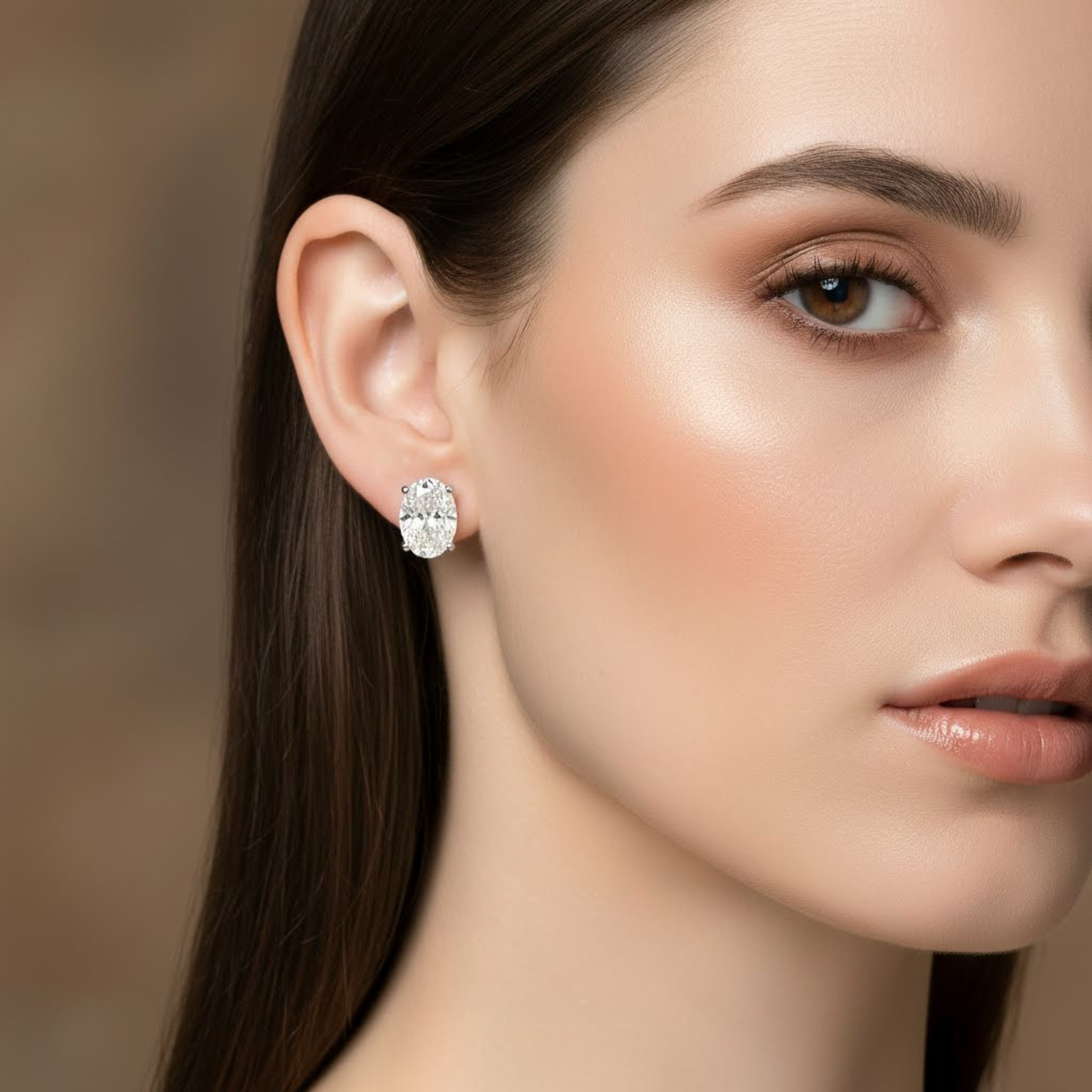 2ct Oval Studs