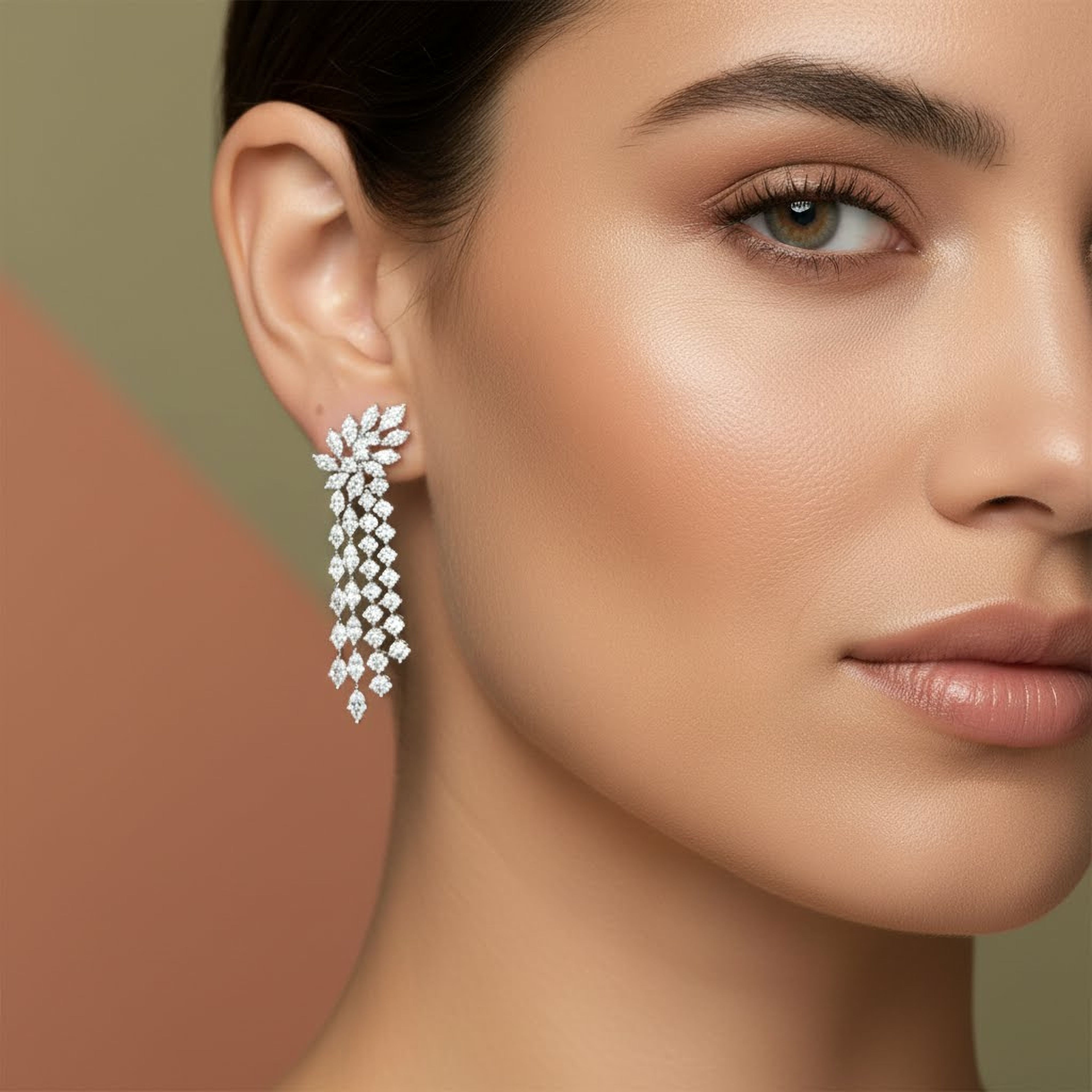 Cross Pear Earrings