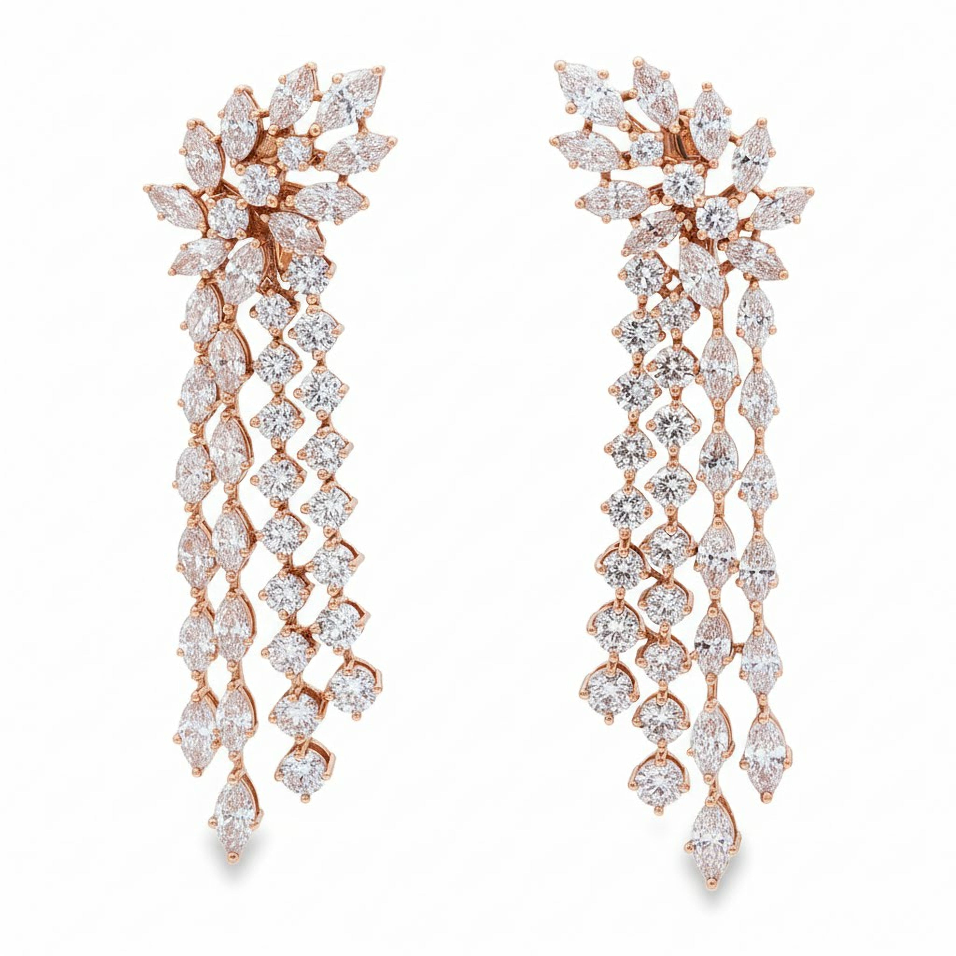 Cross Pear Earrings