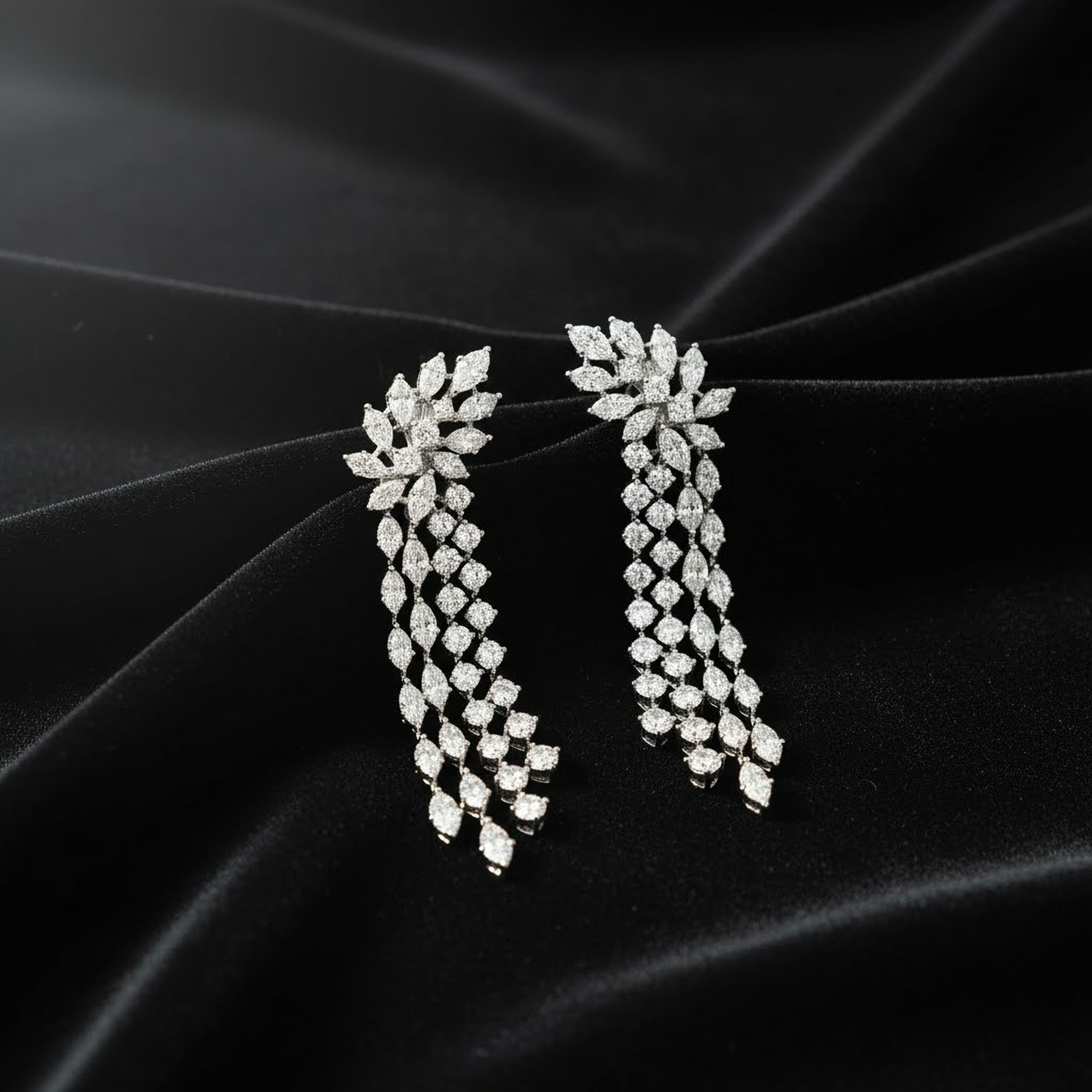 Cross Pear Earrings