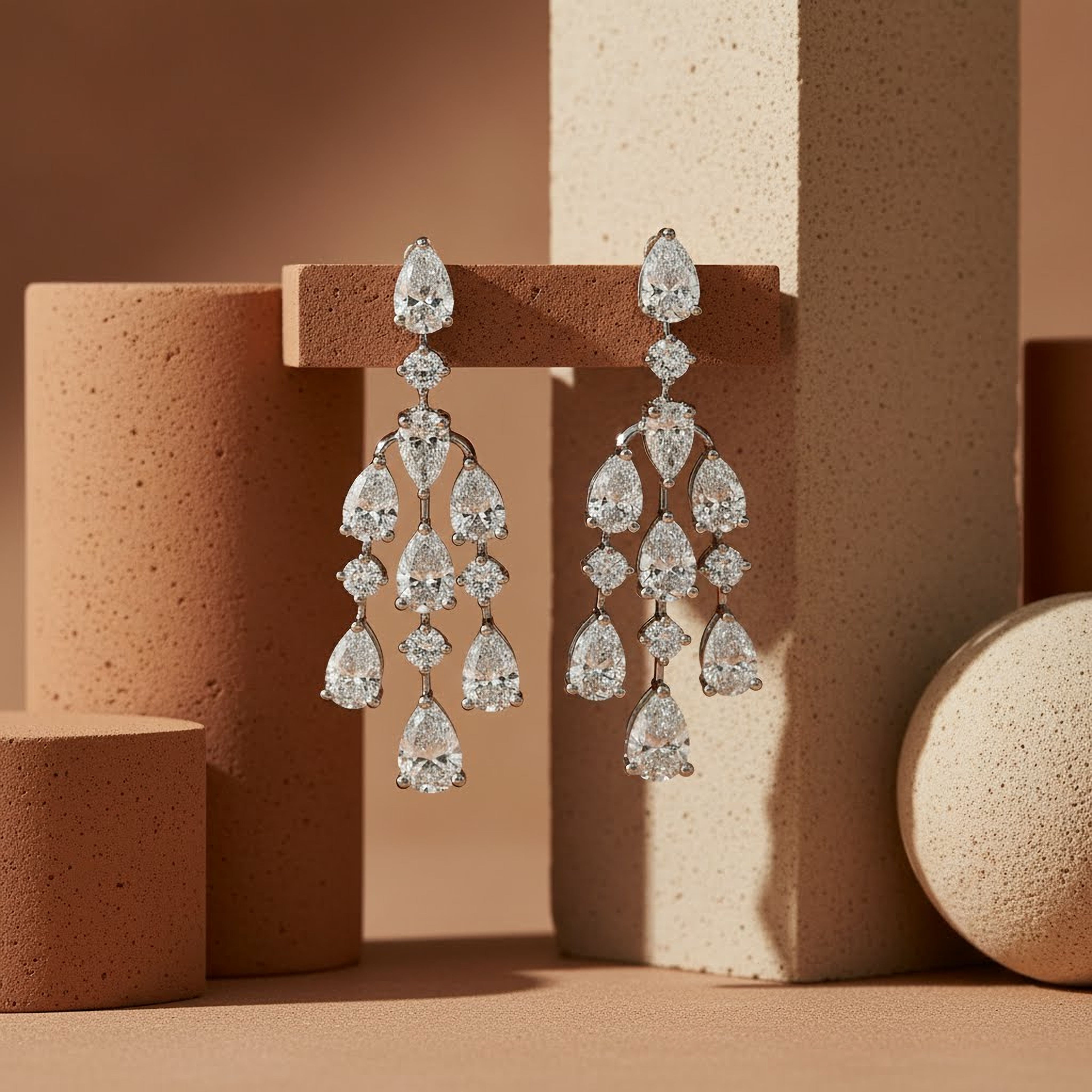 Pear x Round  Harmony Earrings