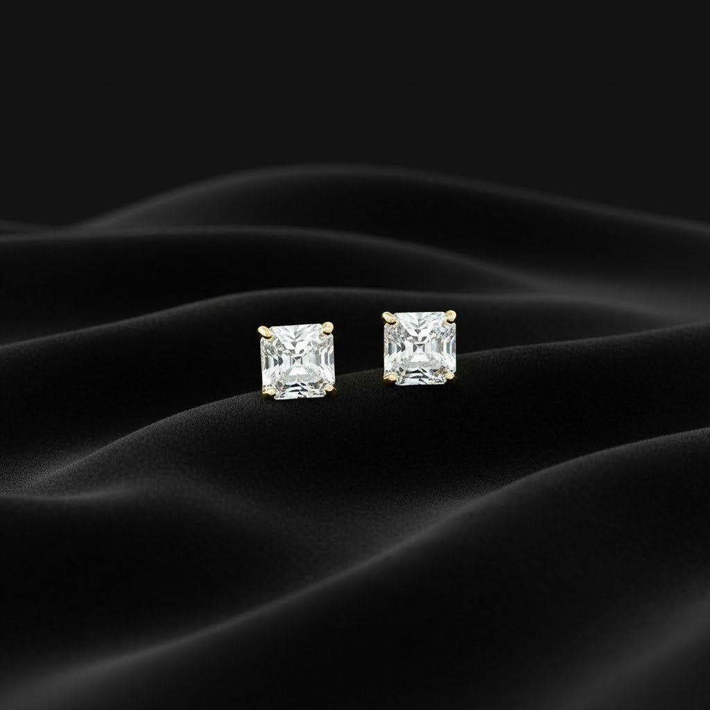 2ct Ascher Studs