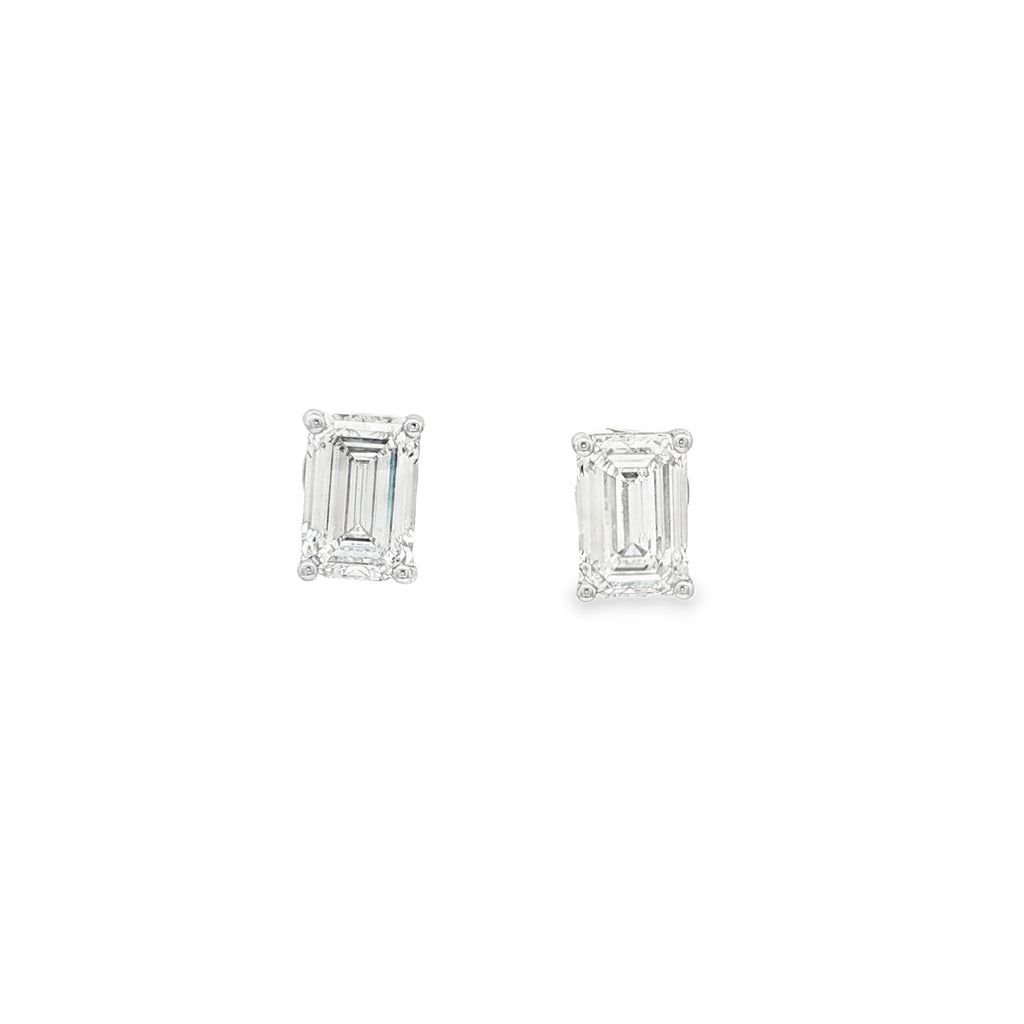 3ct Emerald Studs
