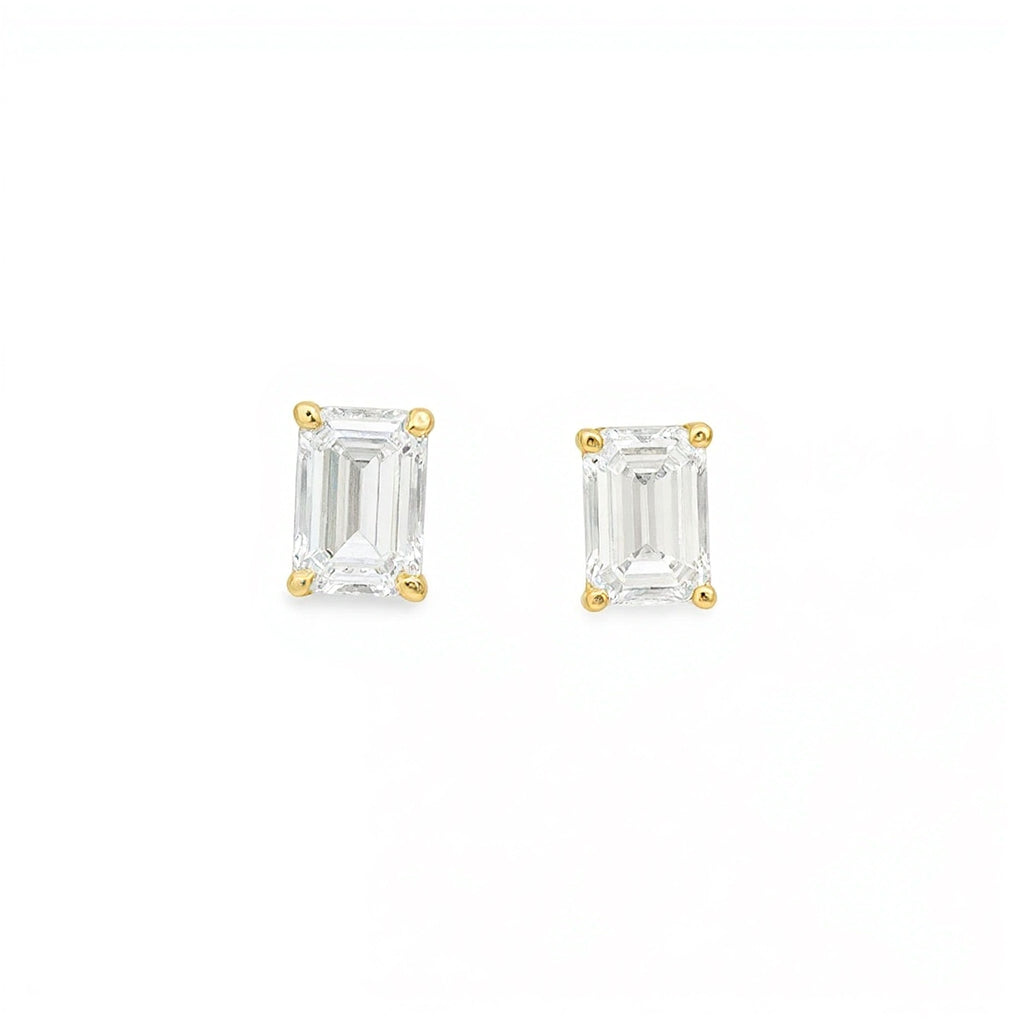3ct Emerald Studs