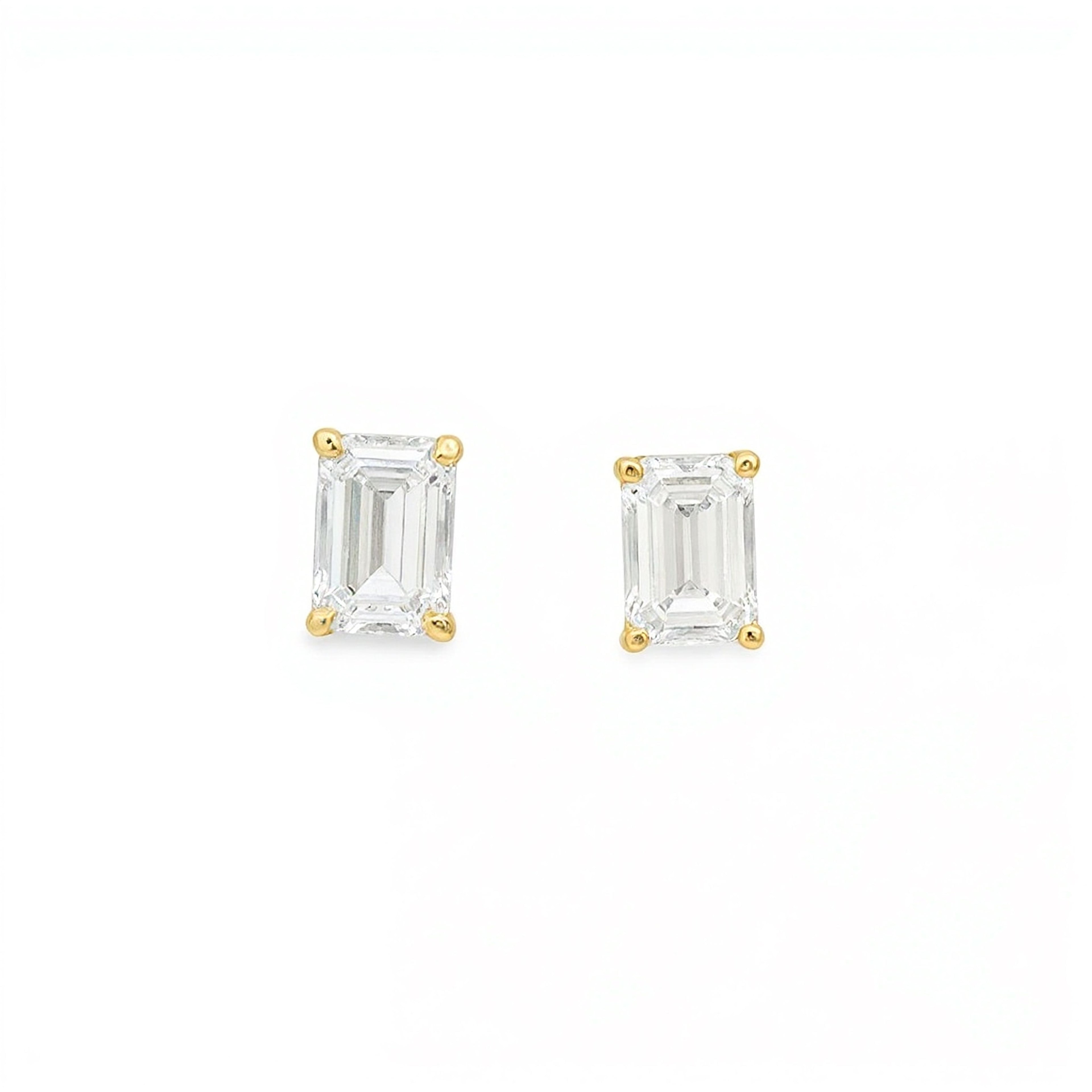 3ct Emerald Studs