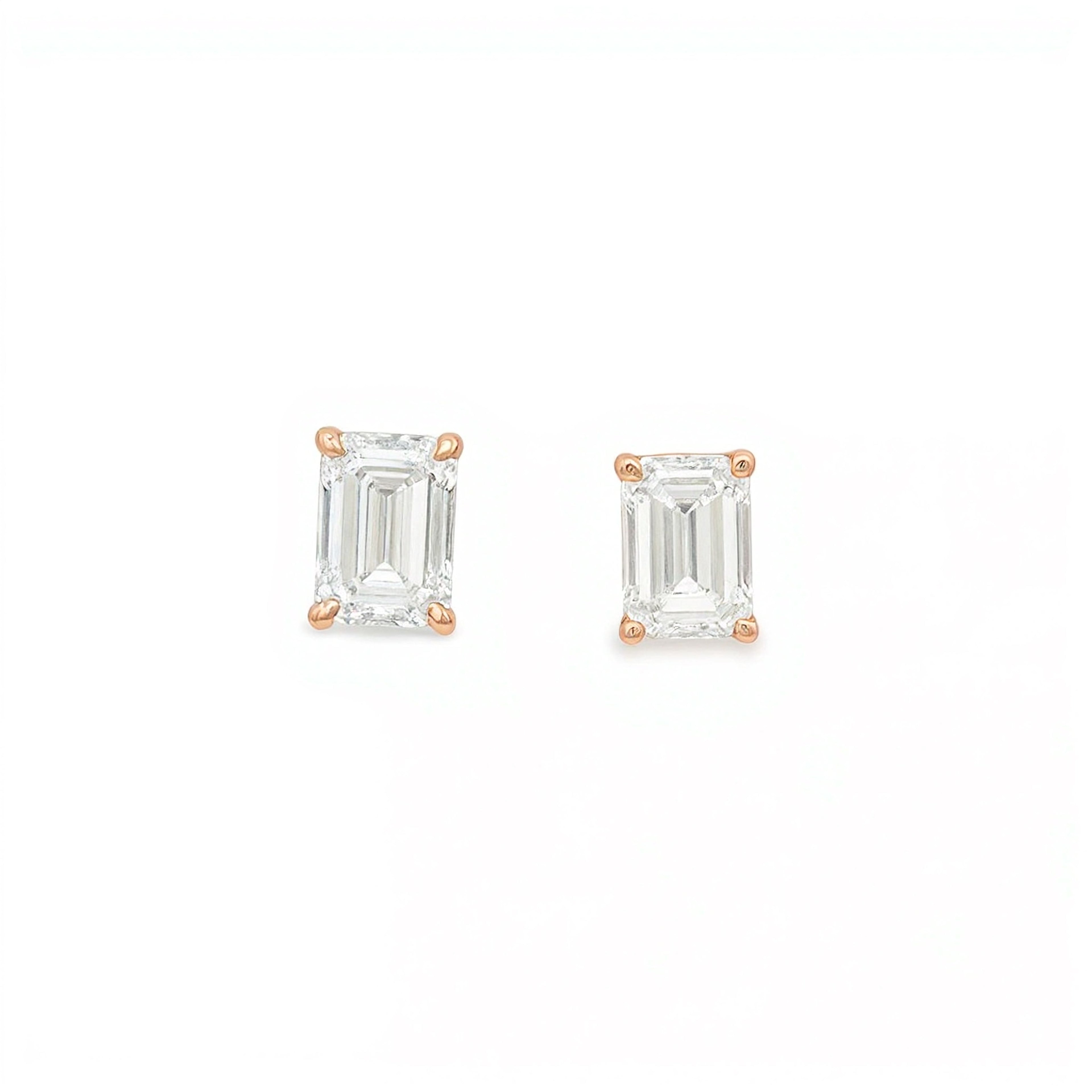 3ct Emerald Studs