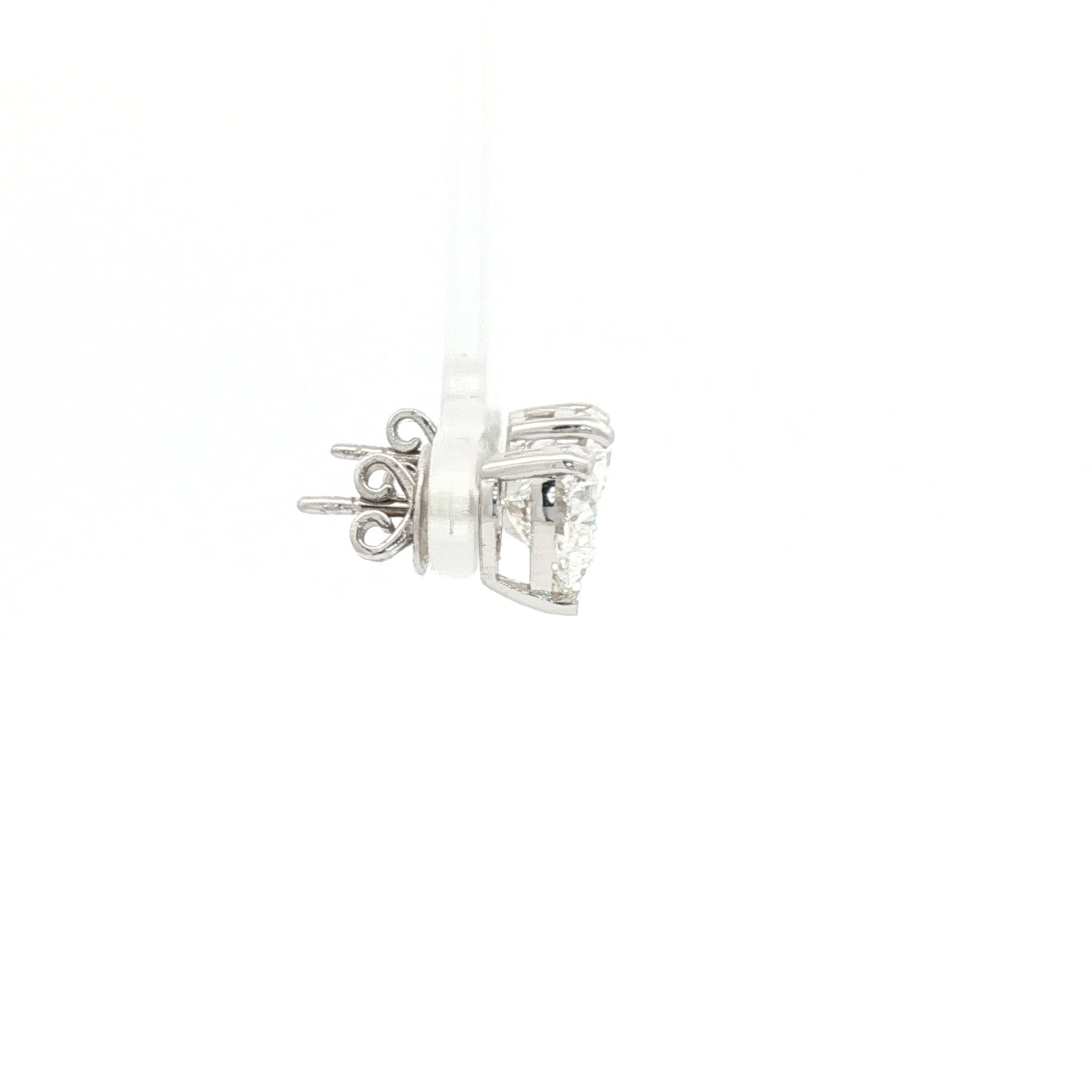 2ct Heart Studs