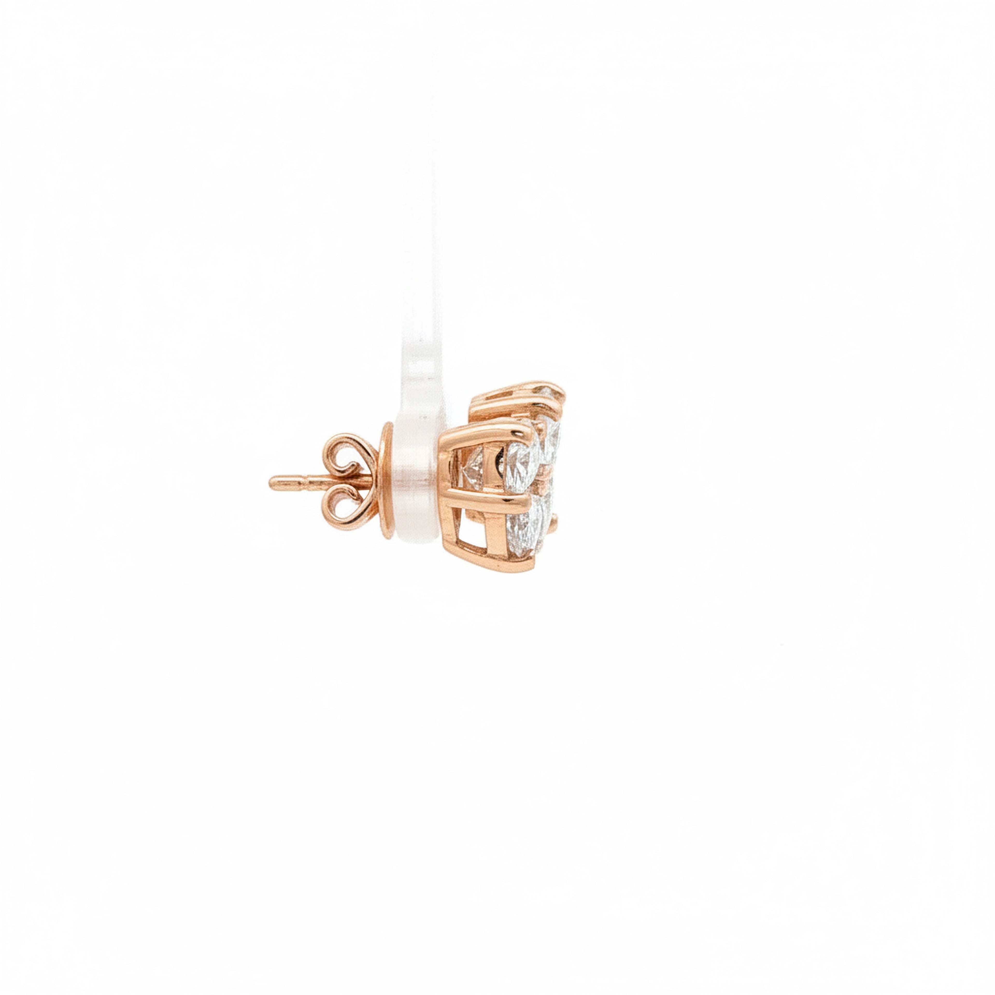 2ct Heart Studs