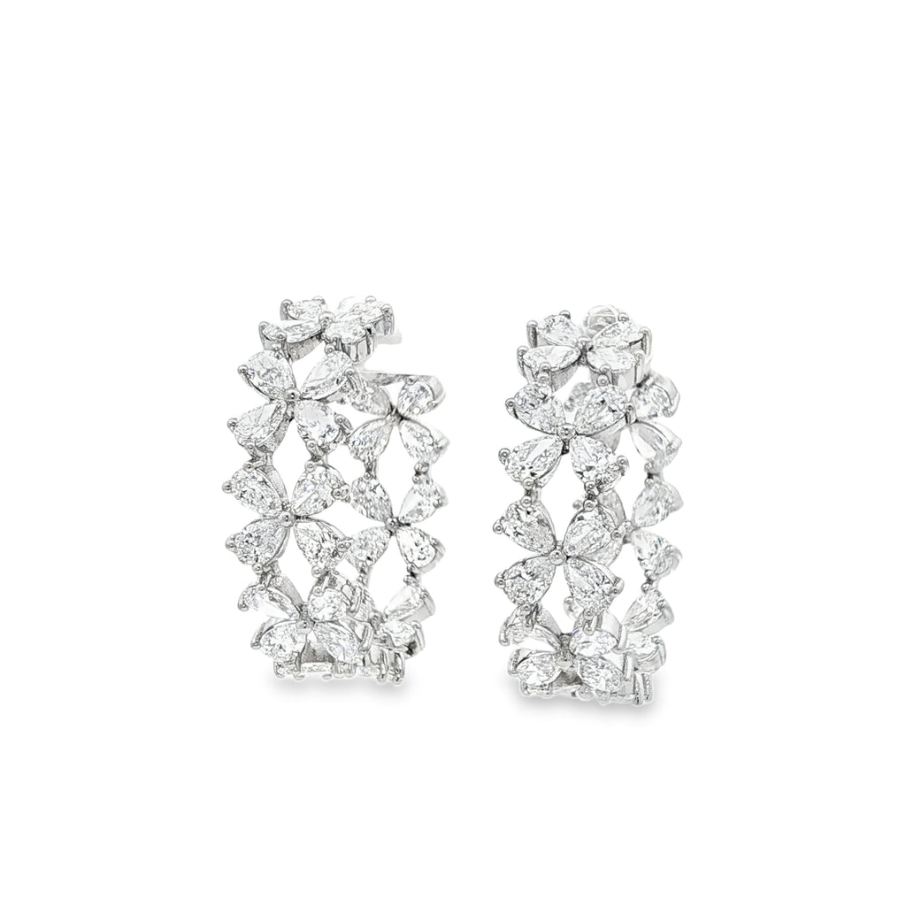 Flower Hoop Earrings