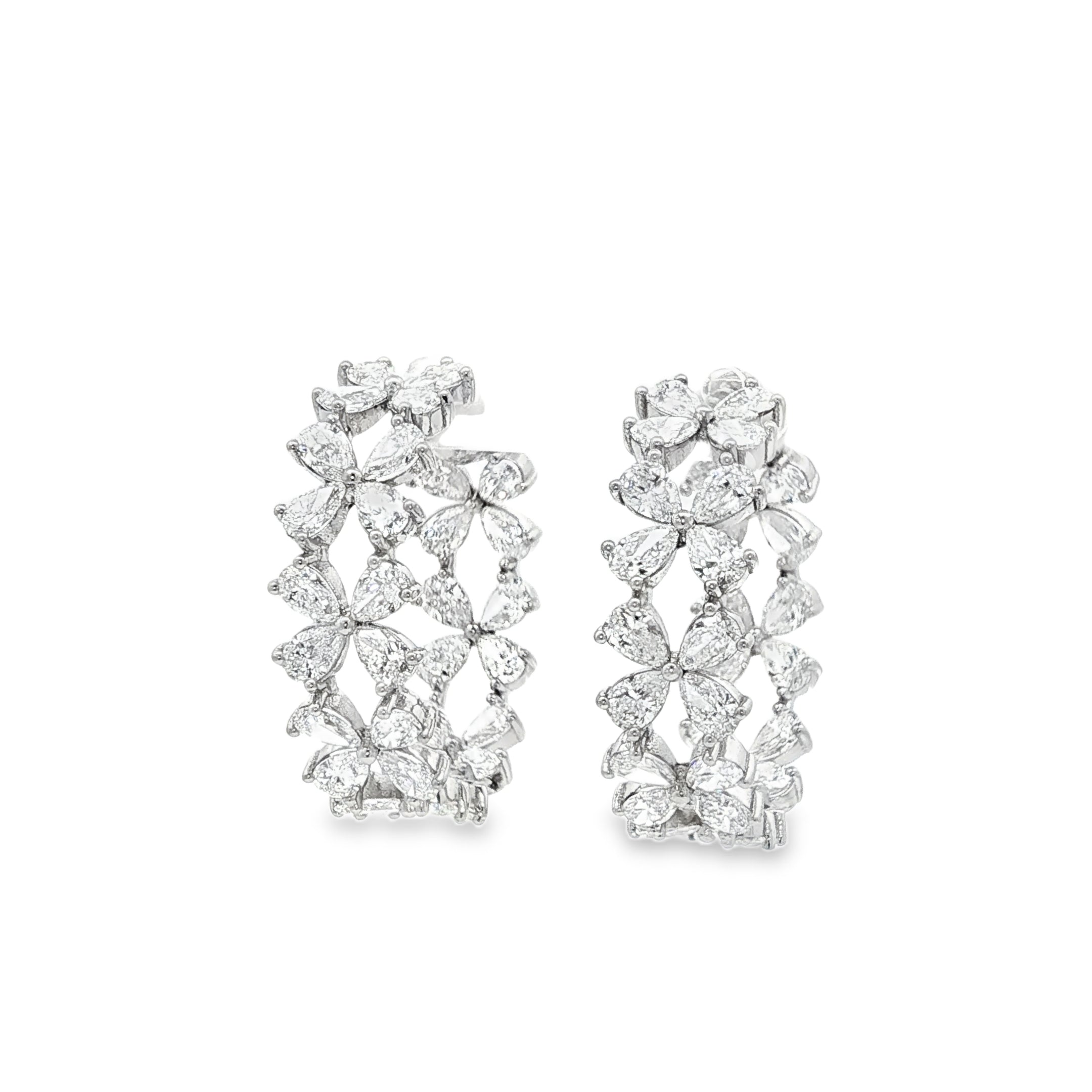 Flower Hoop Earrings