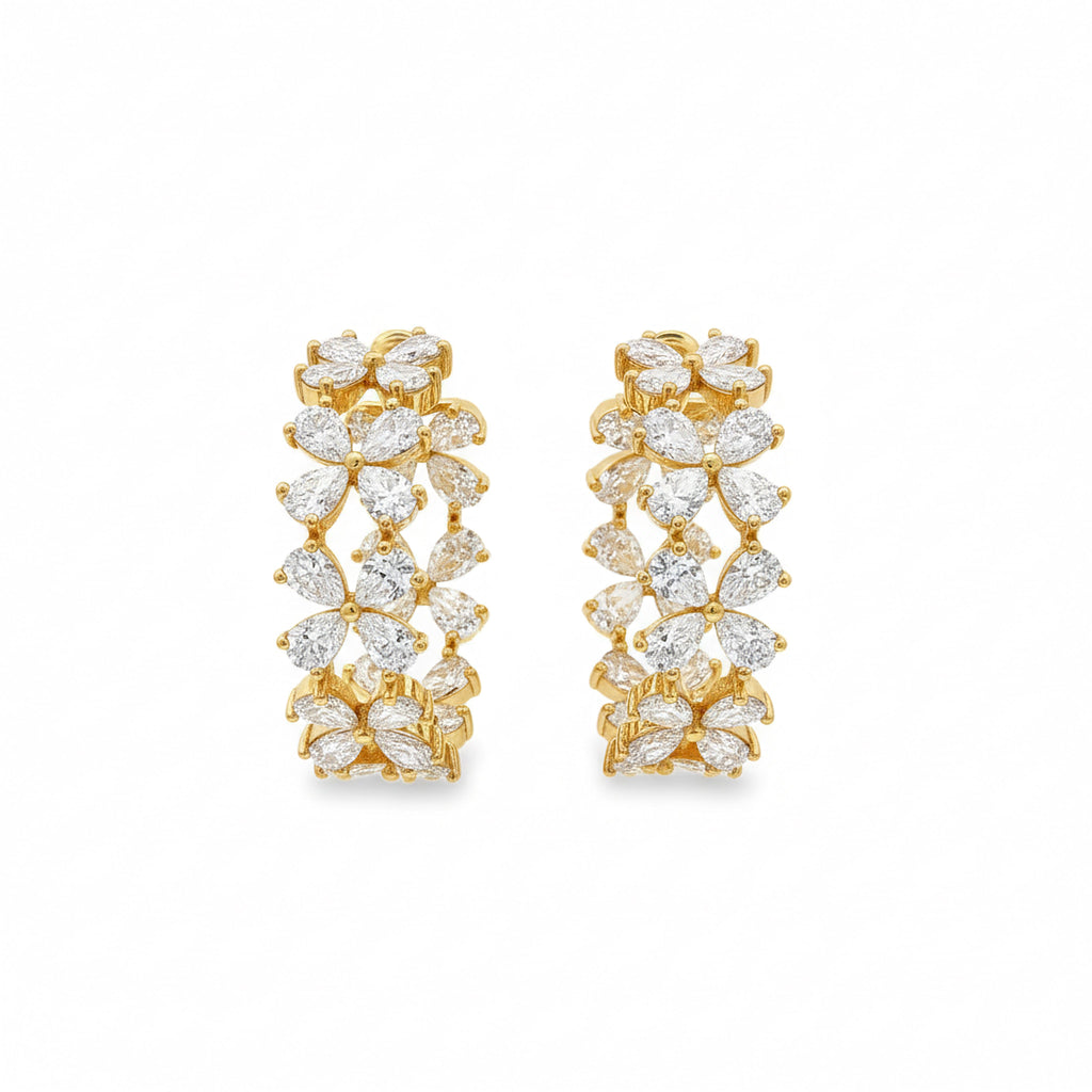 Flower Hoop Earrings